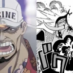 Akainu sử dụng đòn Meigo xuyên qua cơ thể Râu Trắng tại Marineford