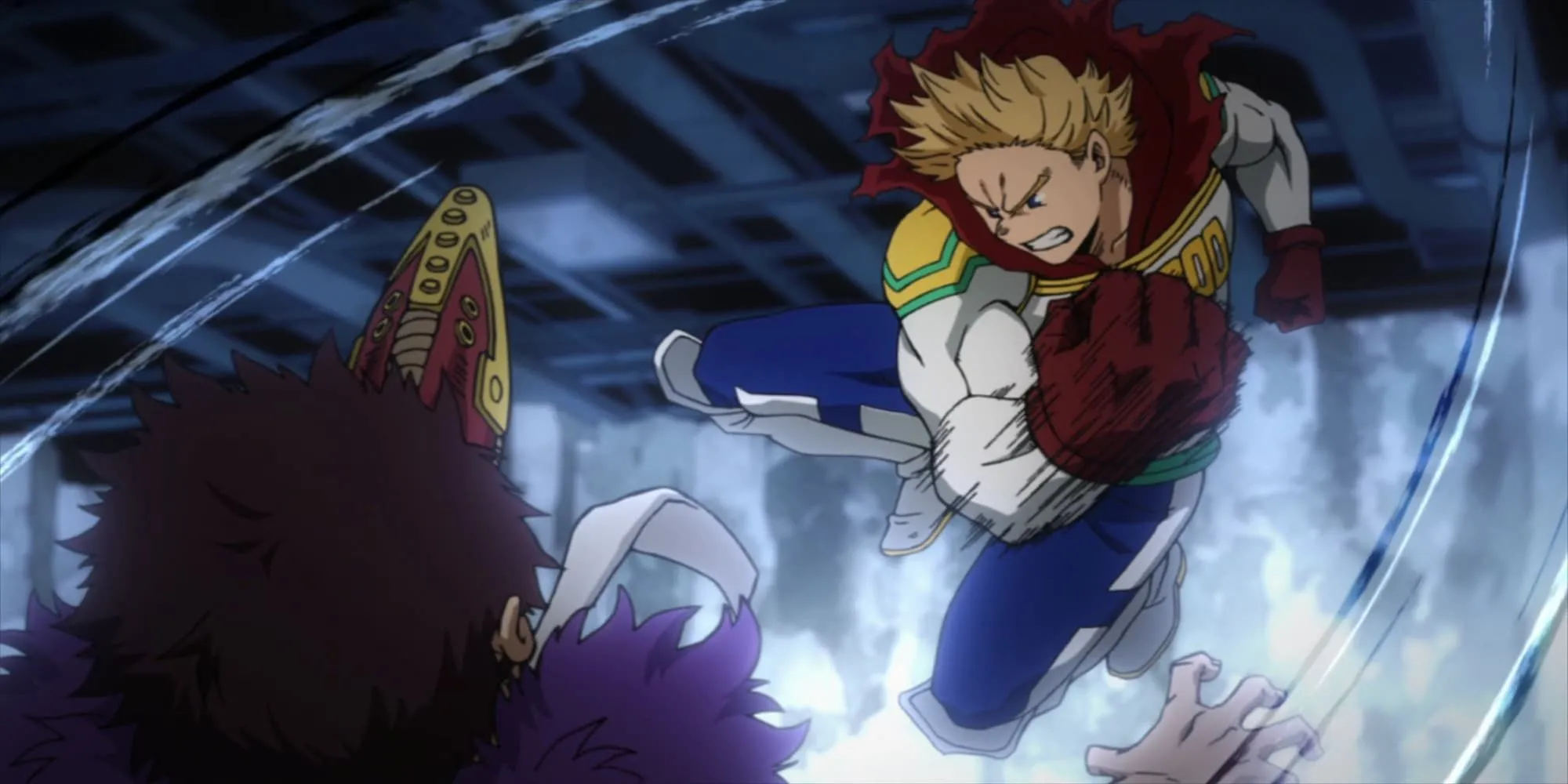 Anh hùng Lemillion Mirio Togata chiến đấu dũng cảm với Overhaul sau khi mất đi Quirk trong anime My Hero Academia