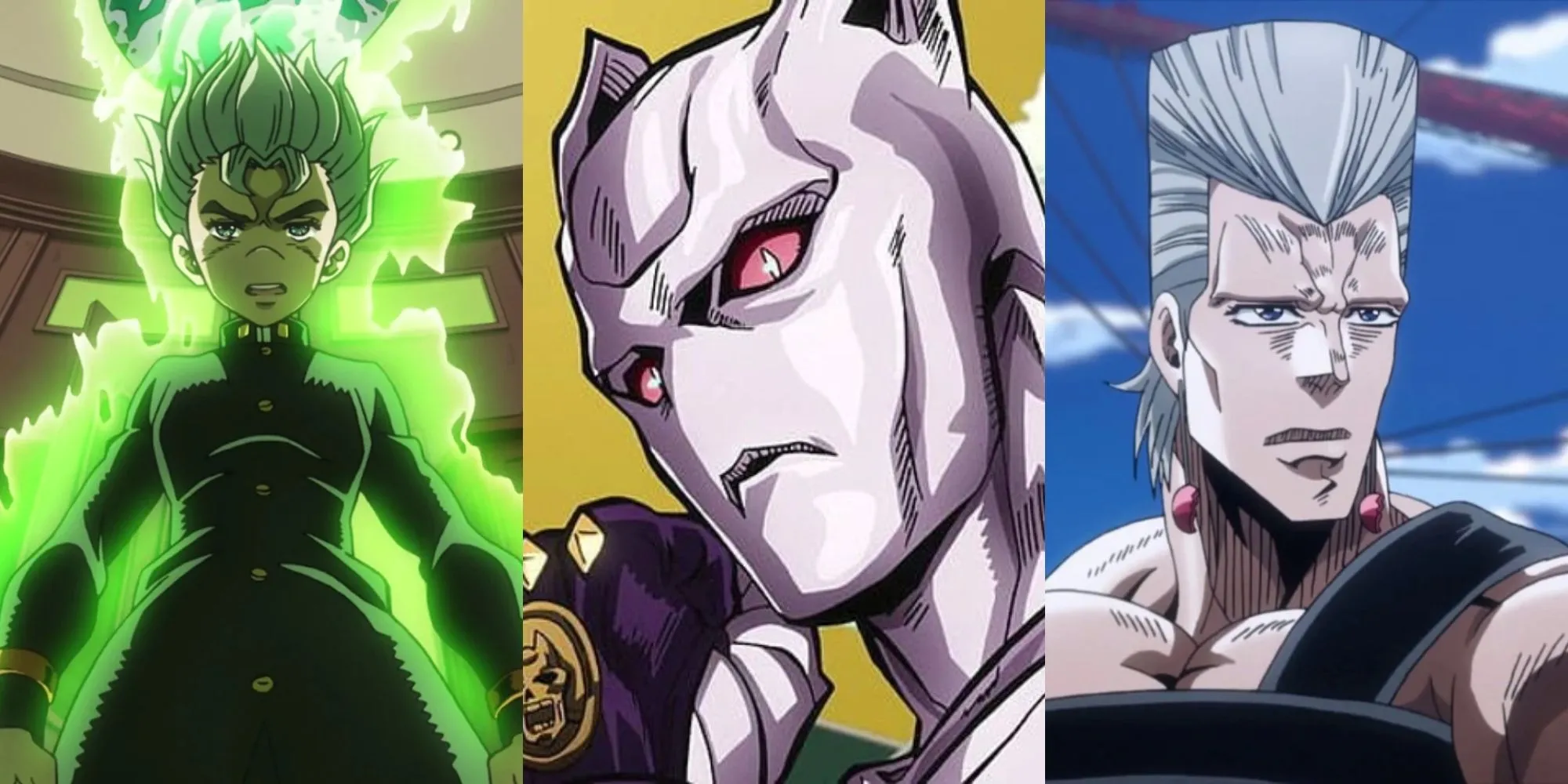 Ảnh minh họa các tư thế (pose) đặc trưng trong series anime JoJo's Bizarre Adventure, nổi tiếng với phong cách độc đáo.