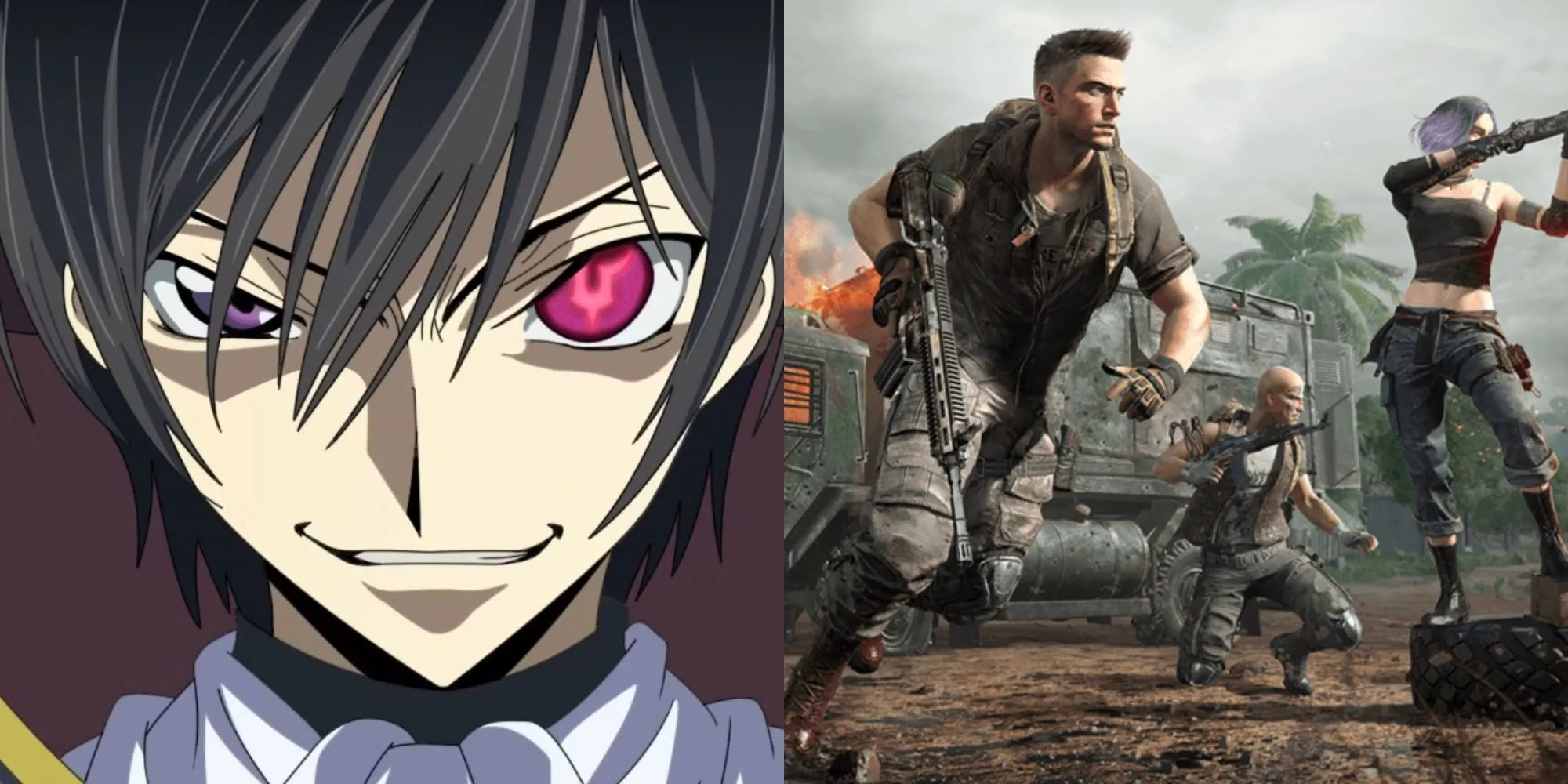 Ảnh minh họa tên game PUBG ZeroRequiem theo phong cách Code Geass
