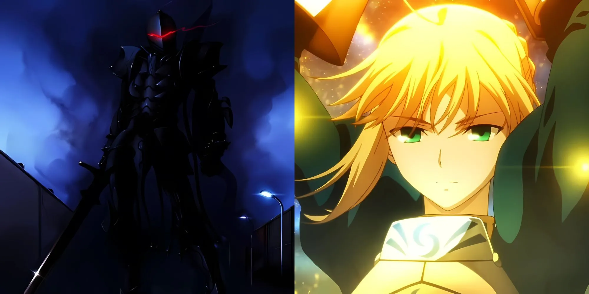 Ảnh poster anime Fate/Zero với các Anh linh như Saber, Archer và Lancer chuẩn bị chiến đấu