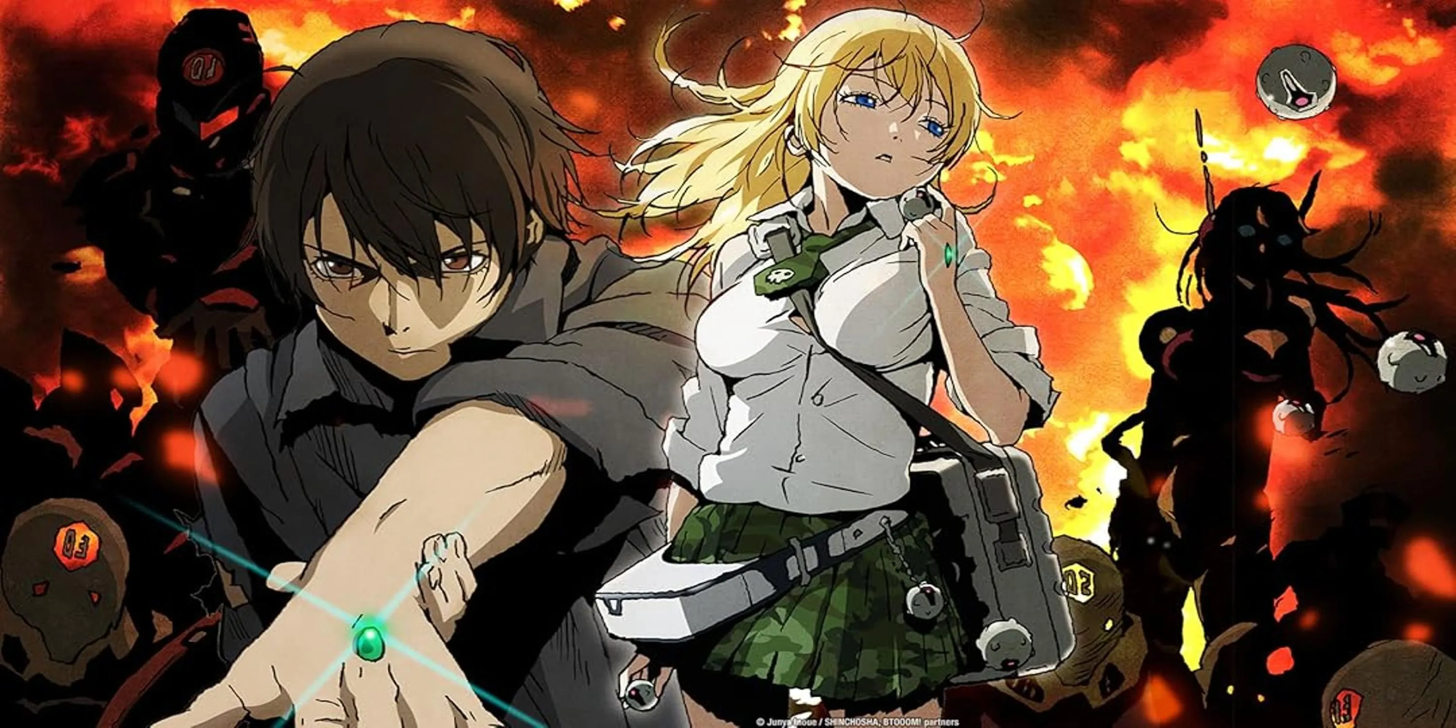 Anime Btooom! cảnh chiến đấu sinh tồn trên đảo hoang