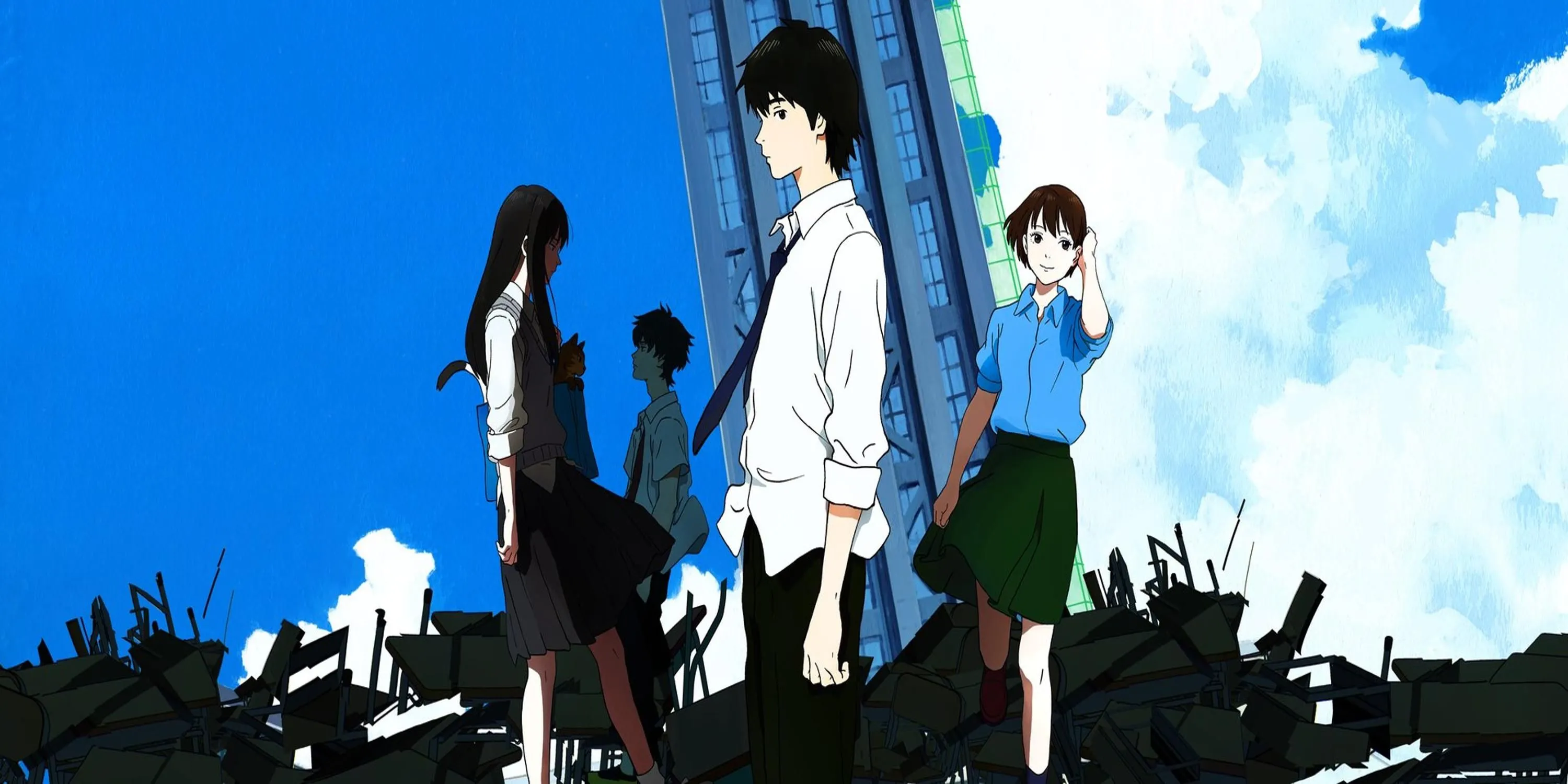 Anime Sonny Boy hình ảnh nhóm học sinh trôi dạt trong không gian kỳ lạ