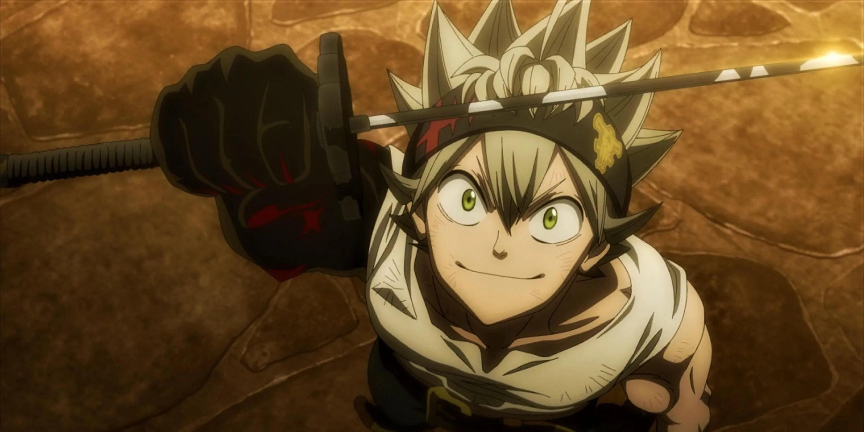 Asta của Black Clover cầm thanh kiếm chống ma thuật