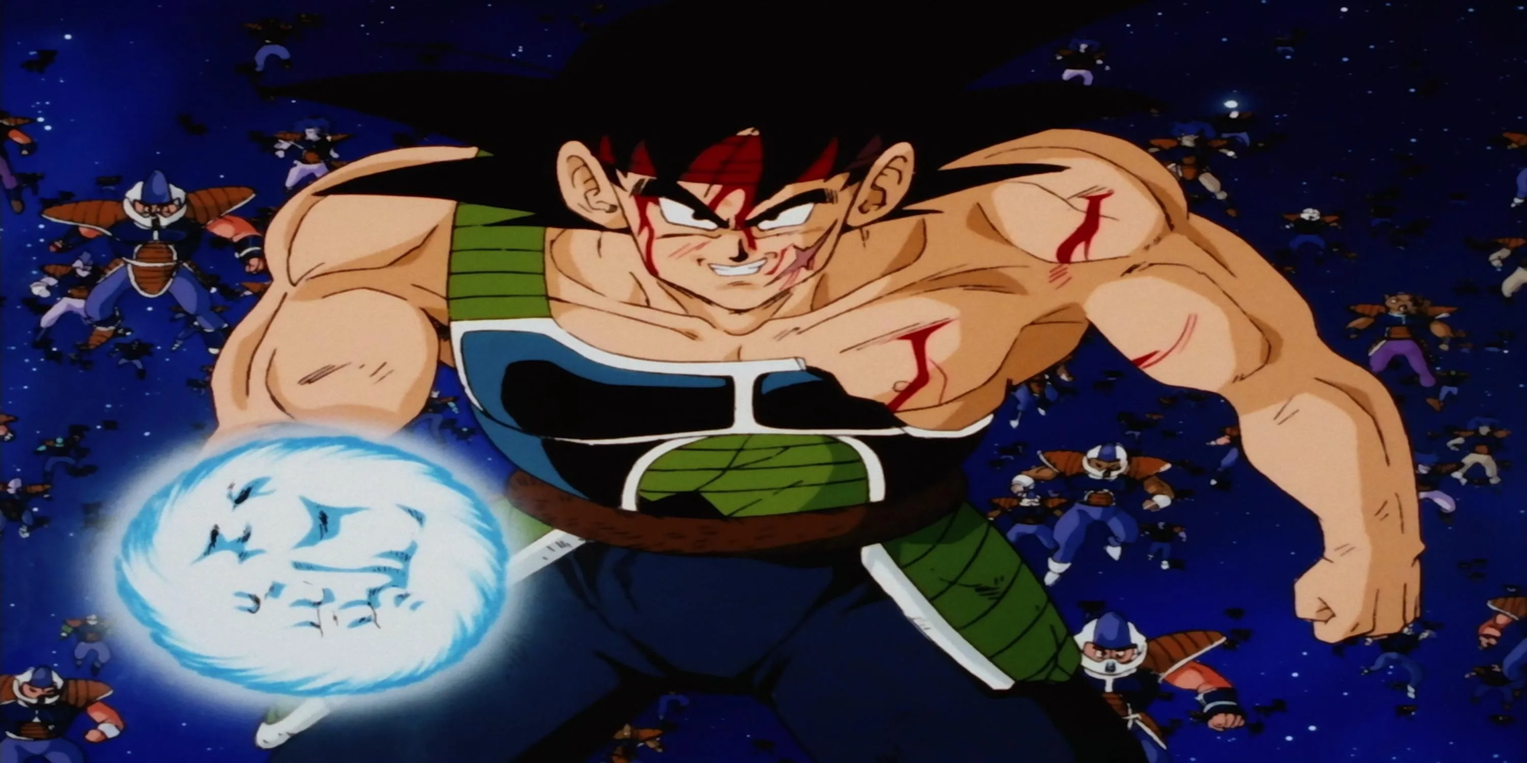 Bardock, cha của Goku, nhìn về số phận bi thảm của hành tinh Vegeta trong Dragon Ball Z: Bardock