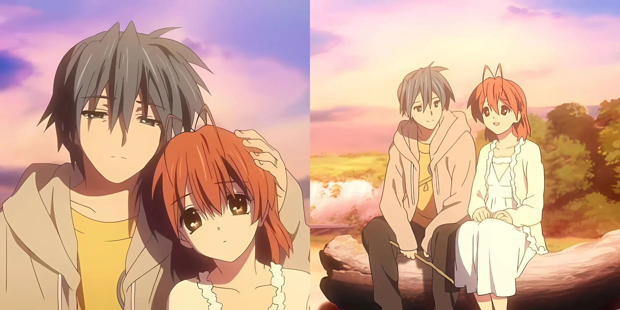 Cặp đôi Tomoya Okazaki và Nagisa Furukawa trong Clannad, điển hình của tình yêu chữa lành tâm hồn