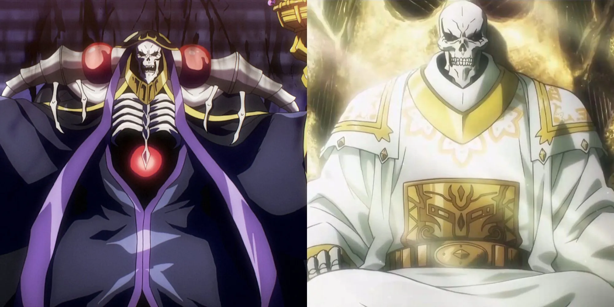 Chúa tể xương Ainz Ooal Gown và thuộc hạ trong anime Overlord