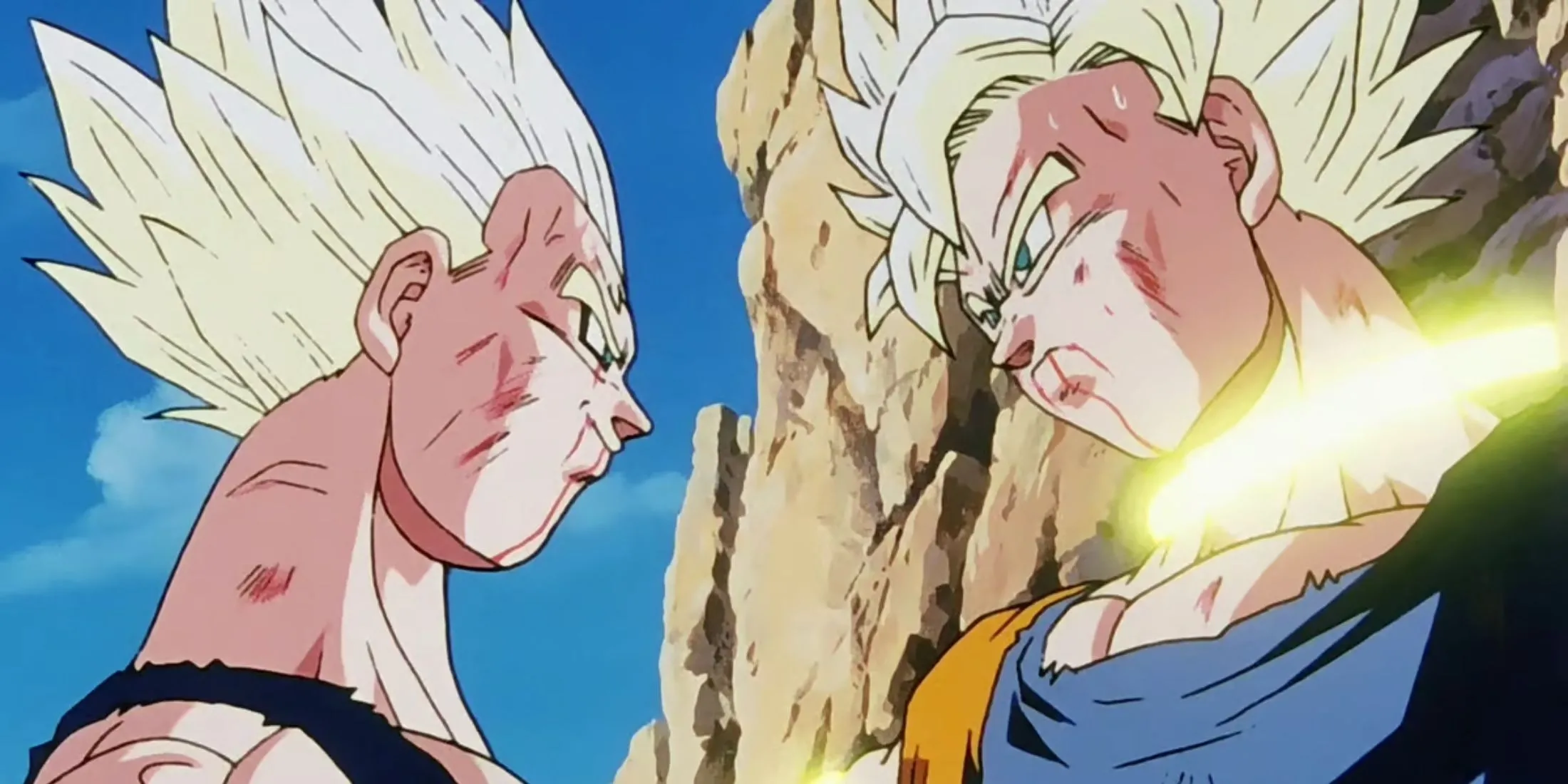 Cuộc chiến giữa Goku và Majin Vegeta, thể hiện mong muốn được chiến đấu hết mình của Vegeta
