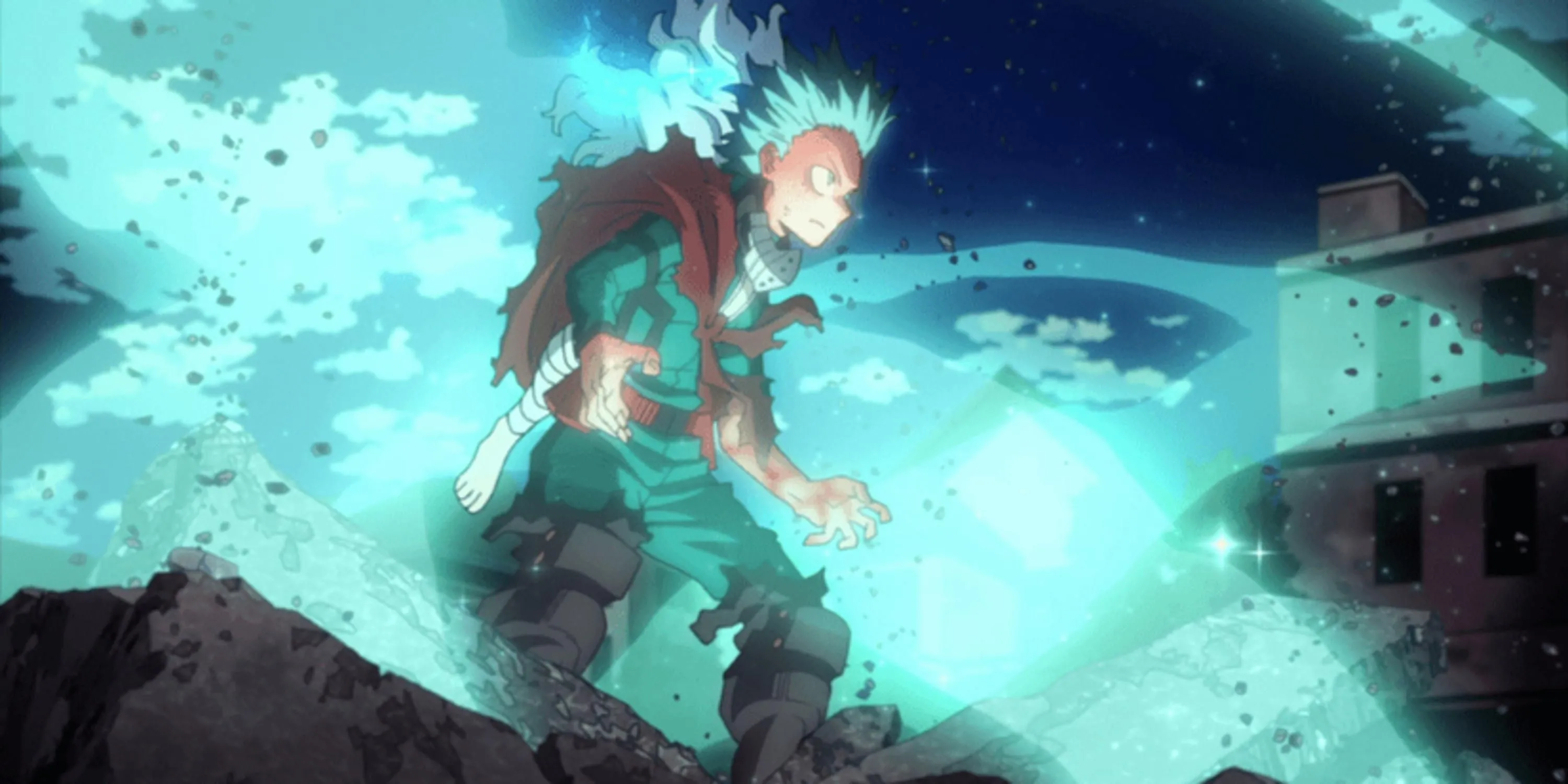 Deku sử dụng sức mạnh của Eri để đạt 100% One For All chiến đấu trong My Hero Academia