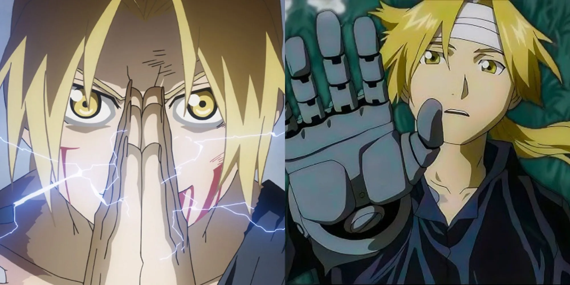 Edward Elric với áo khoác đỏ và bím tóc vàng, nhà giả kim trẻ tuổi đầy quyết tâm và được yêu thích trong Fullmetal Alchemist Brotherhood