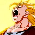 Goku biến hình Super Saiyan 3 trong Dragon Ball Z chiến đấu với Majin Buu