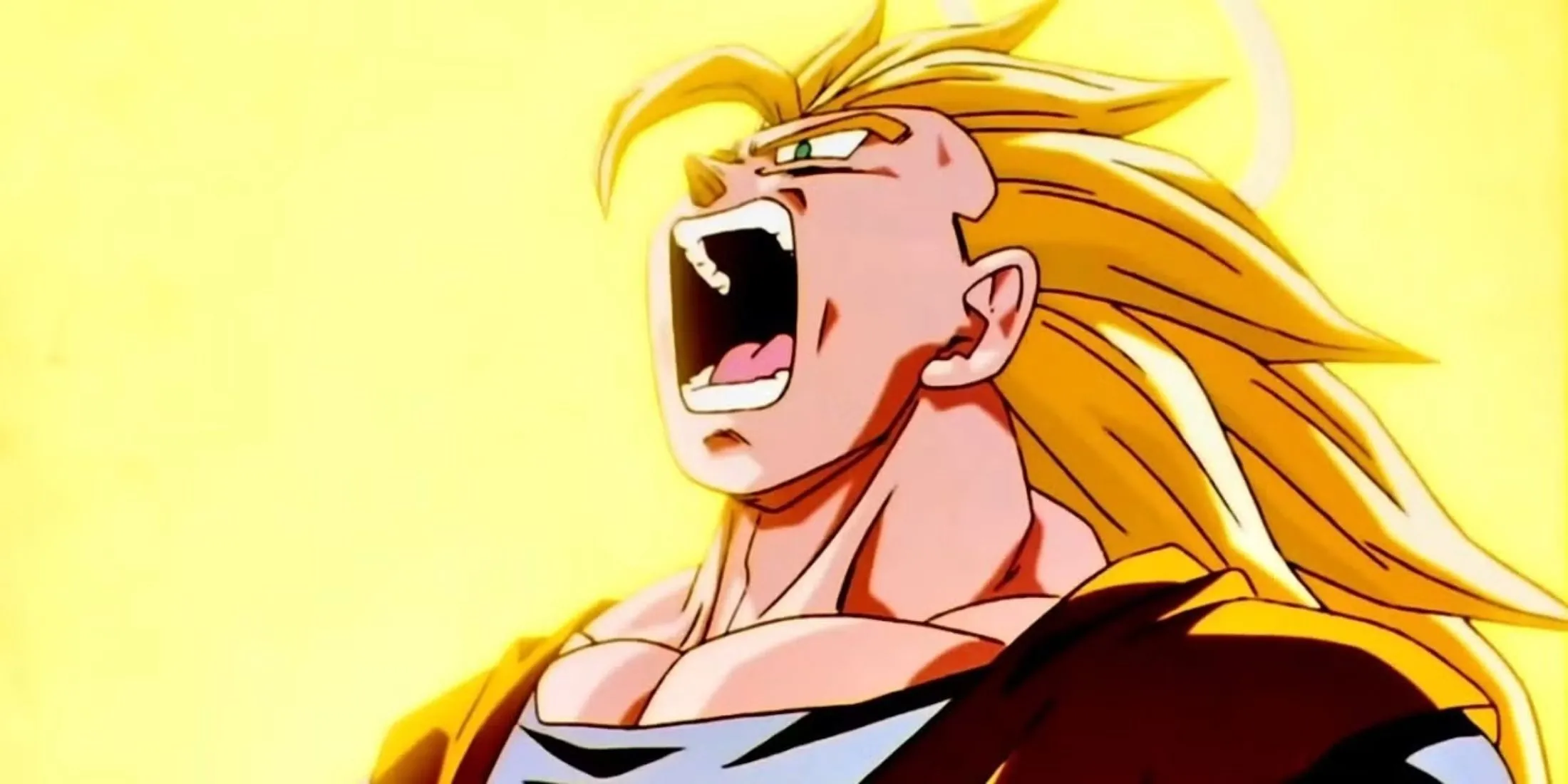 Goku biến hình Super Saiyan 3 trong Dragon Ball Z chiến đấu với Majin Buu