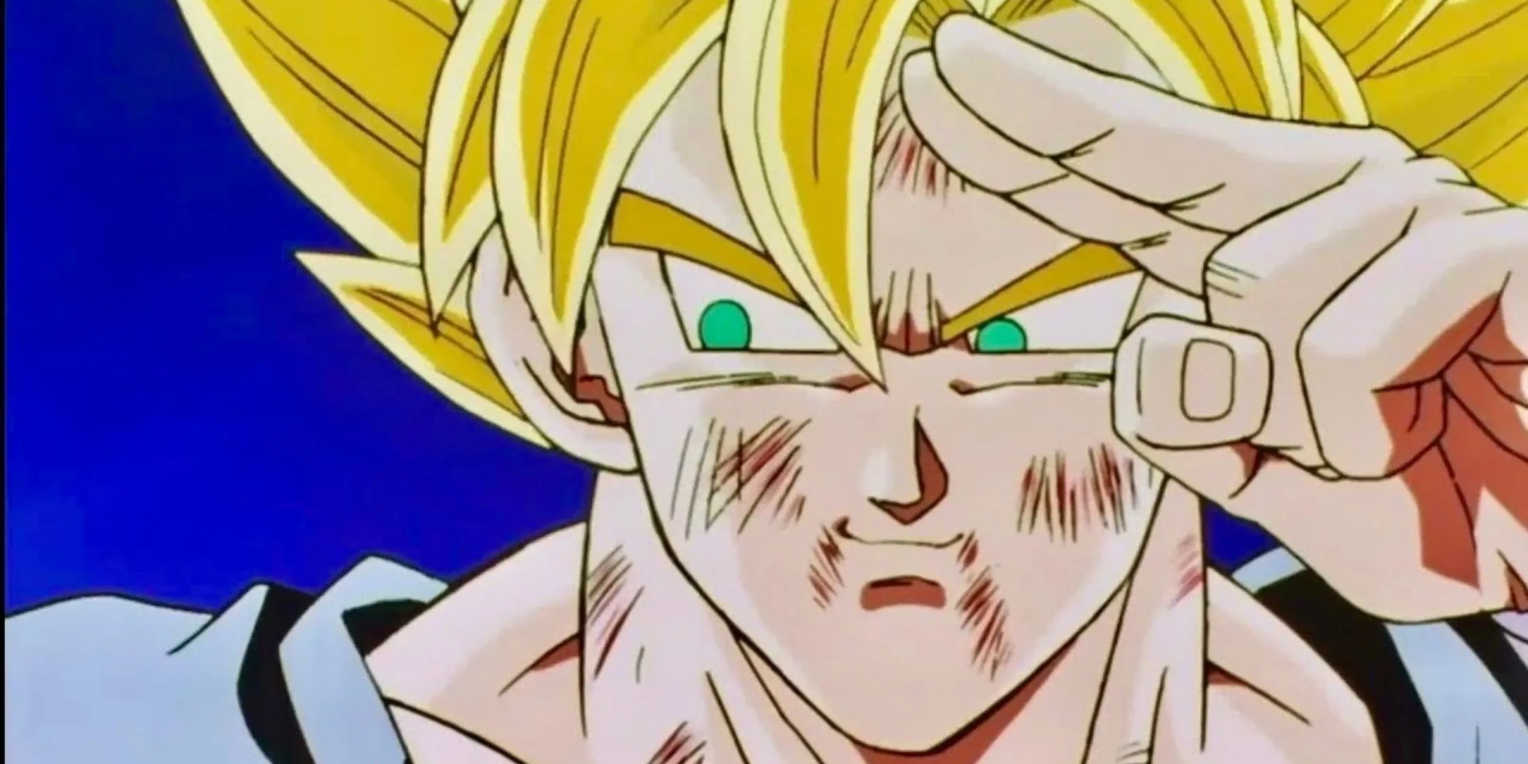 Goku chuẩn bị tung Spirit Bomb để tiêu diệt Kid Buu