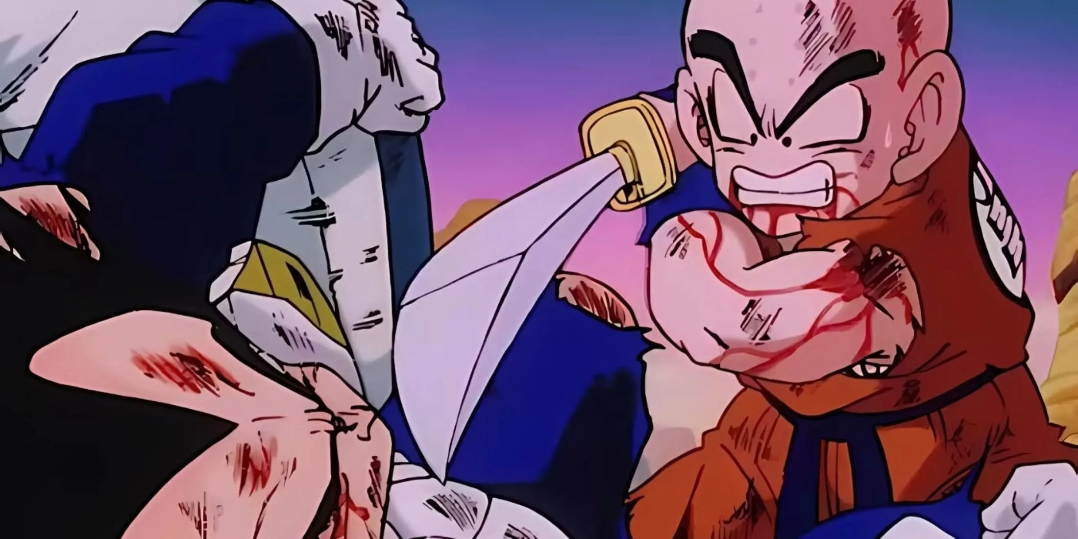 Goku ngăn Krillin kết liễu Vegeta sau trận chiến đầu tiên trên Trái Đất