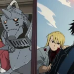 Hai anh em Edward và Alphonse Elric trong Fullmetal Alchemist Brotherhood, biểu tượng của giả kim thuật và hành trình tìm kiếm Hòn đá Triết gia.
