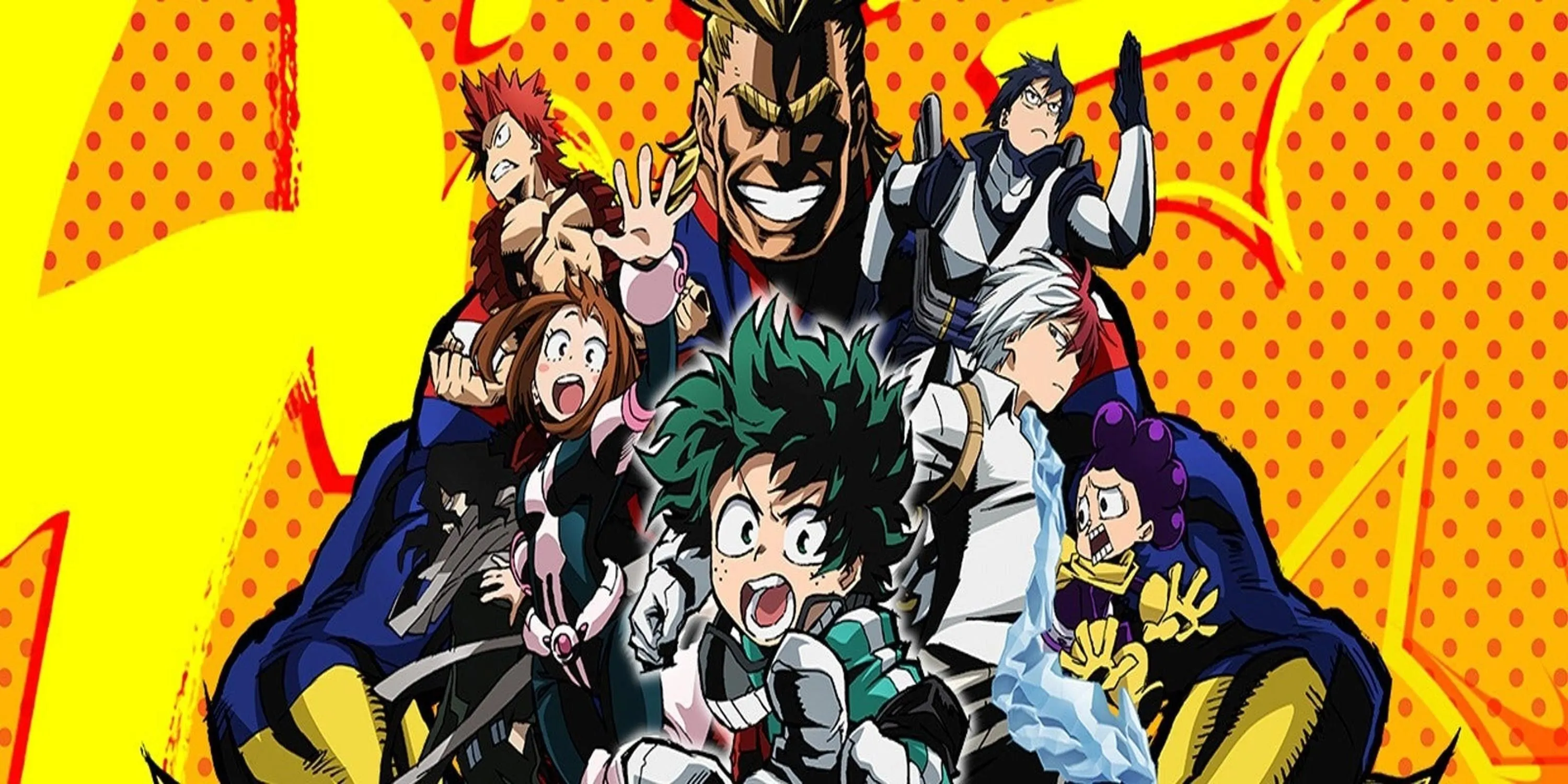 Hình ảnh hoặc poster về mùa 1 anime My Hero Academia, khởi đầu câu chuyện về Izuku Midoriya nhận năng lực One For All