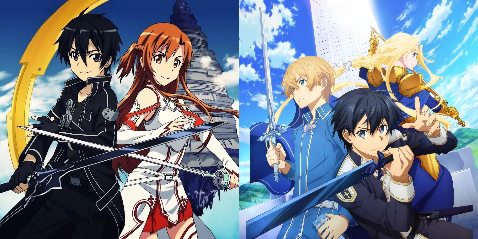 Hình ảnh Kirito trong anime Sword Art Online cầm thanh kiếm đen Elucidator