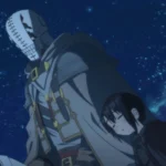 Hình ảnh người Golem và cô bé Somali, biểu tượng cho mối quan hệ cha con khác biệt trong anime Somali và Thần Rừng.