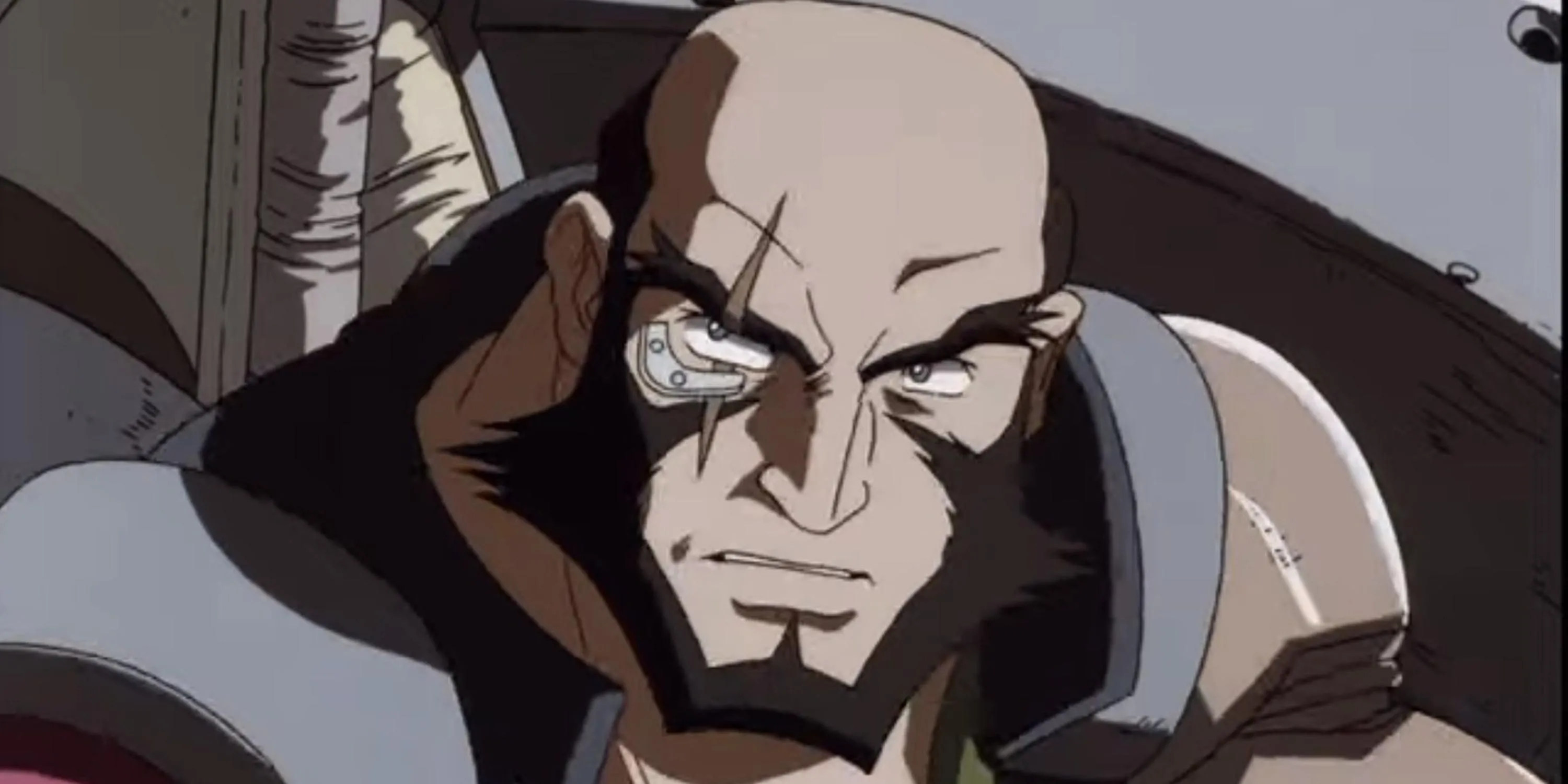 Jet Black với cánh tay cyborg trong anime Cowboy Bebop
