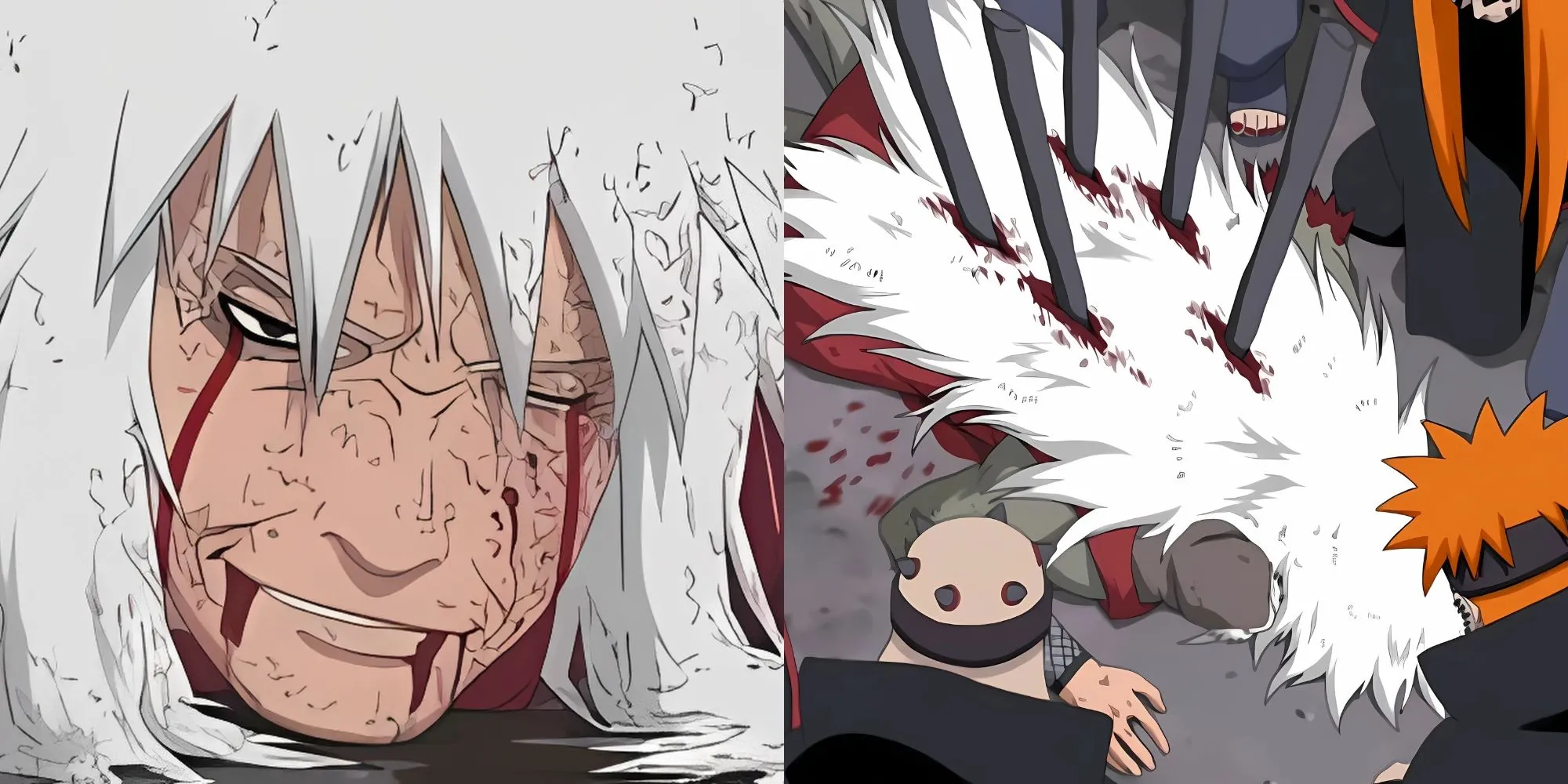 Jiraiya trong Chế độ Hiền Nhân chiến đấu với Pain ở Làng Mưa, khoảnh khắc bi tráng trong Naruto Shippuden tập 133