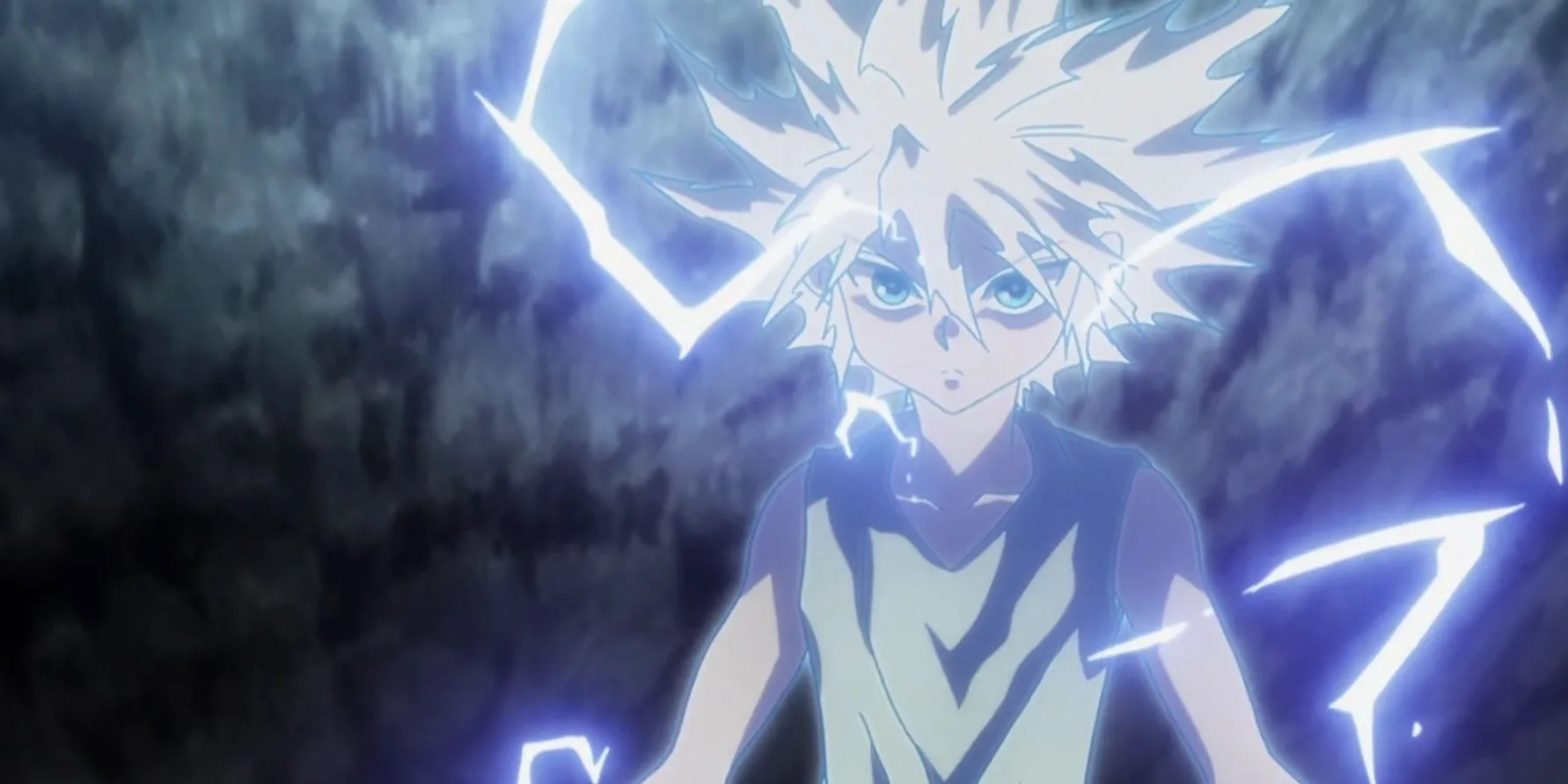 Killua Zoldyck, sát thủ thiên tài với trí tuệ chiến thuật sắc bén trong Hunter x Hunter.