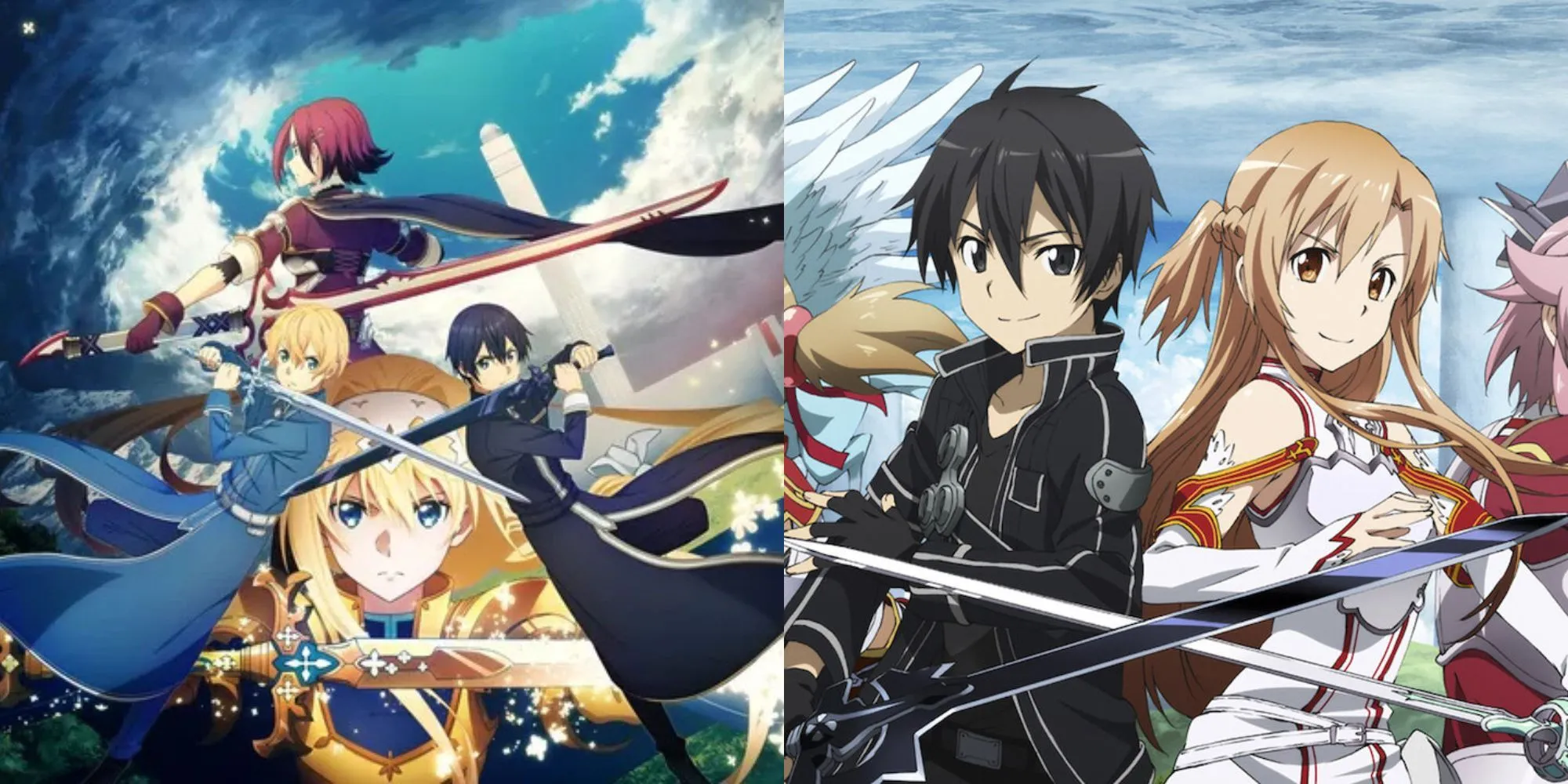Kirito và Asuna cùng chiến đấu trong một tầng của Aincrad trong Sword Art Online