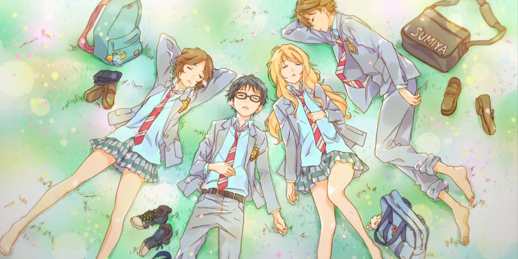 Kousei Arima và Kaori Miyazono biểu diễn trong anime Your Lie In April