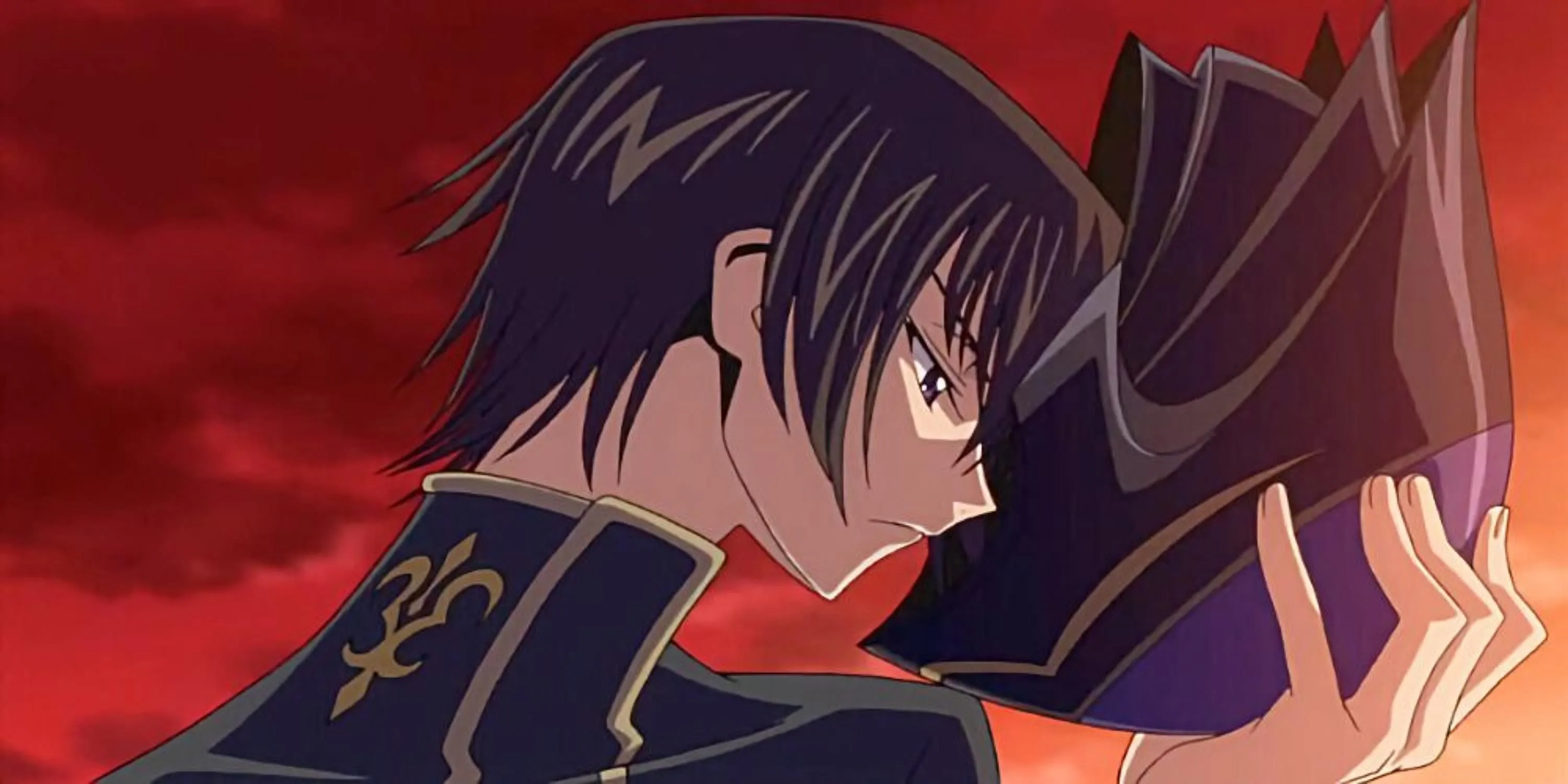 Lelouch Lamperouge sử dụng sức mạnh Geass để chỉ huy và xây dựng cuộc nổi loạn trong Code Geass.