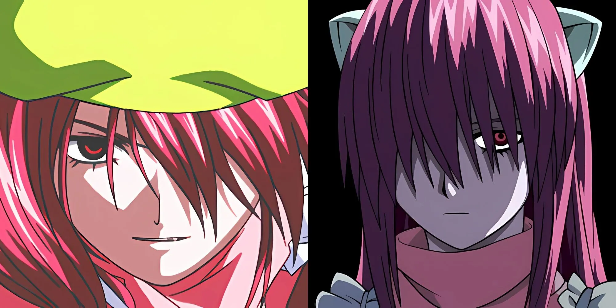 Lucy Kaede từ Elfen Lied biểu lộ sức mạnh vectors nguy hiểm