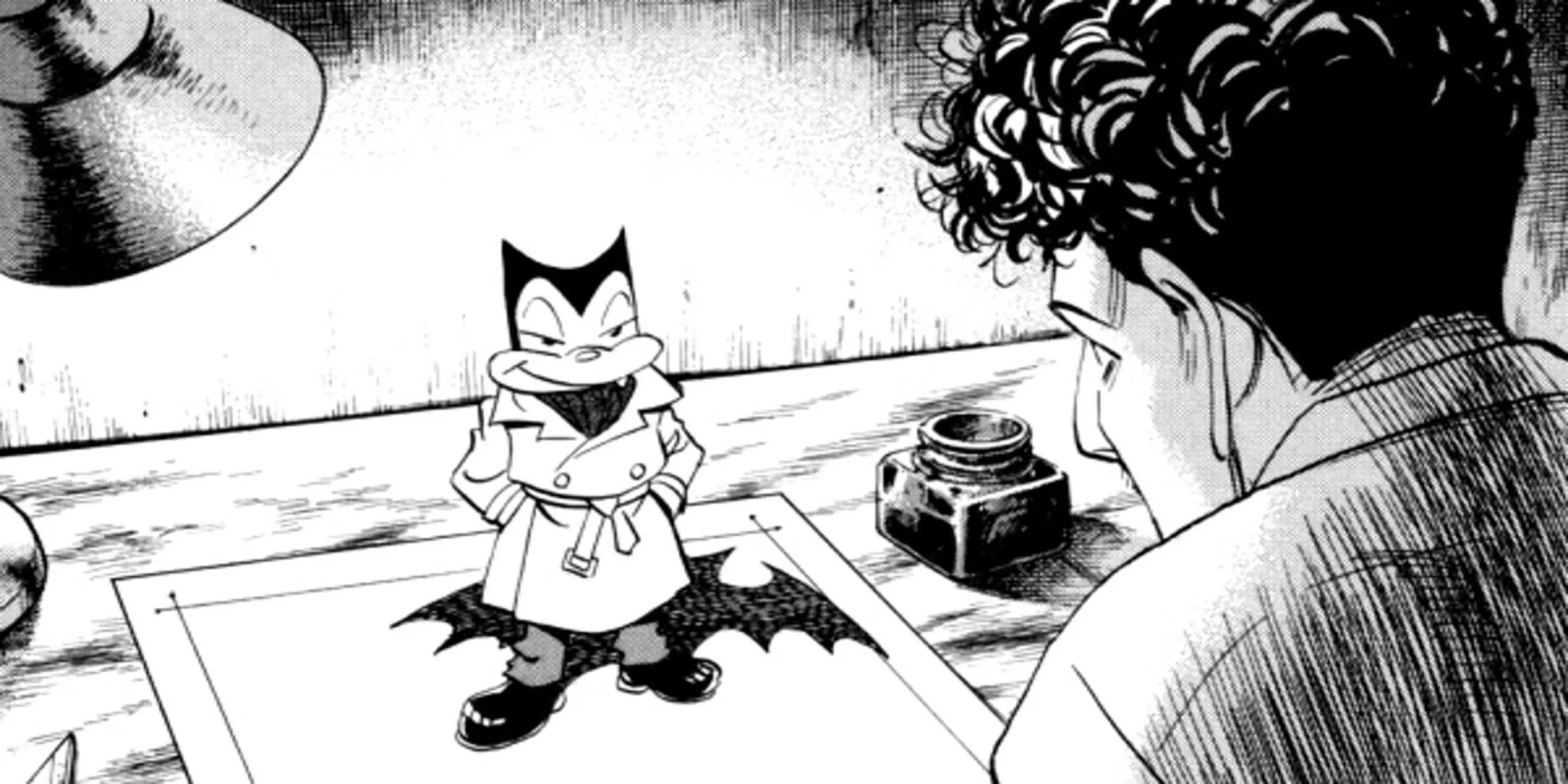 Mô tả: Bìa manga Billy Bat với hình ảnh con dơi đặc trưng, gợi lên không khí bí ẩn và siêu nhiên của bộ truyện, đồng thời lồng ghép các yếu tố lịch sử.
