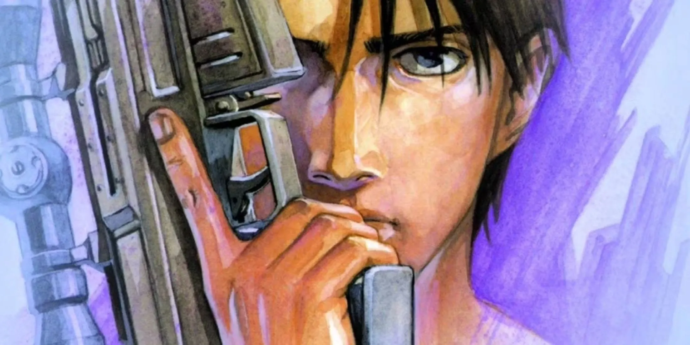 Mô tả: Bìa manga Eden: It's An Endless World thể hiện khung cảnh u tối, hỗn loạn của một thế giới hậu tận thế, với các nhân vật chính chiến đấu để sinh tồn.