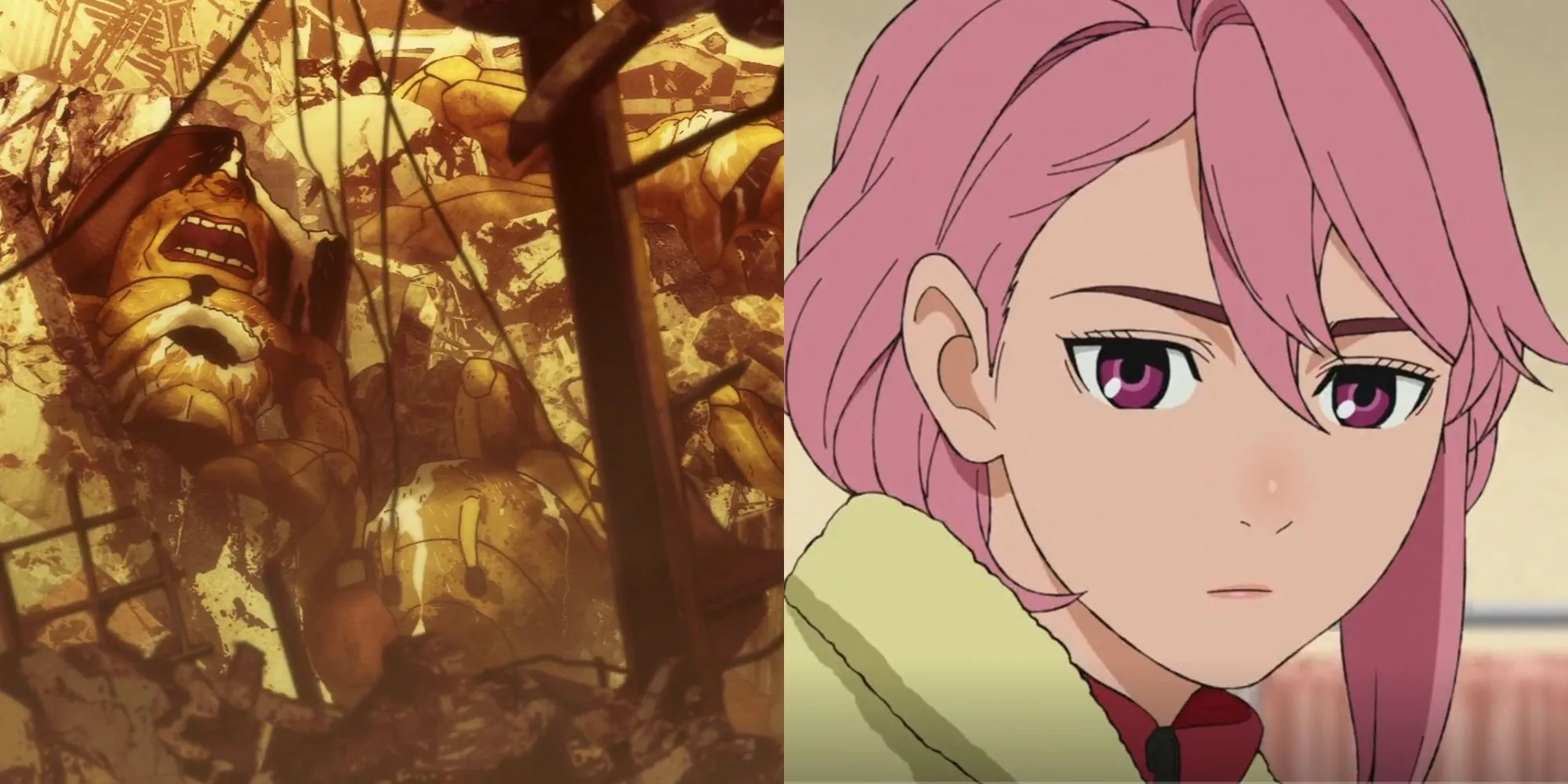 Người ngoài hành tinh đầu tôm sử dụng tia cắt xẻ trong tập 10 anime DanDaDan mùa 1