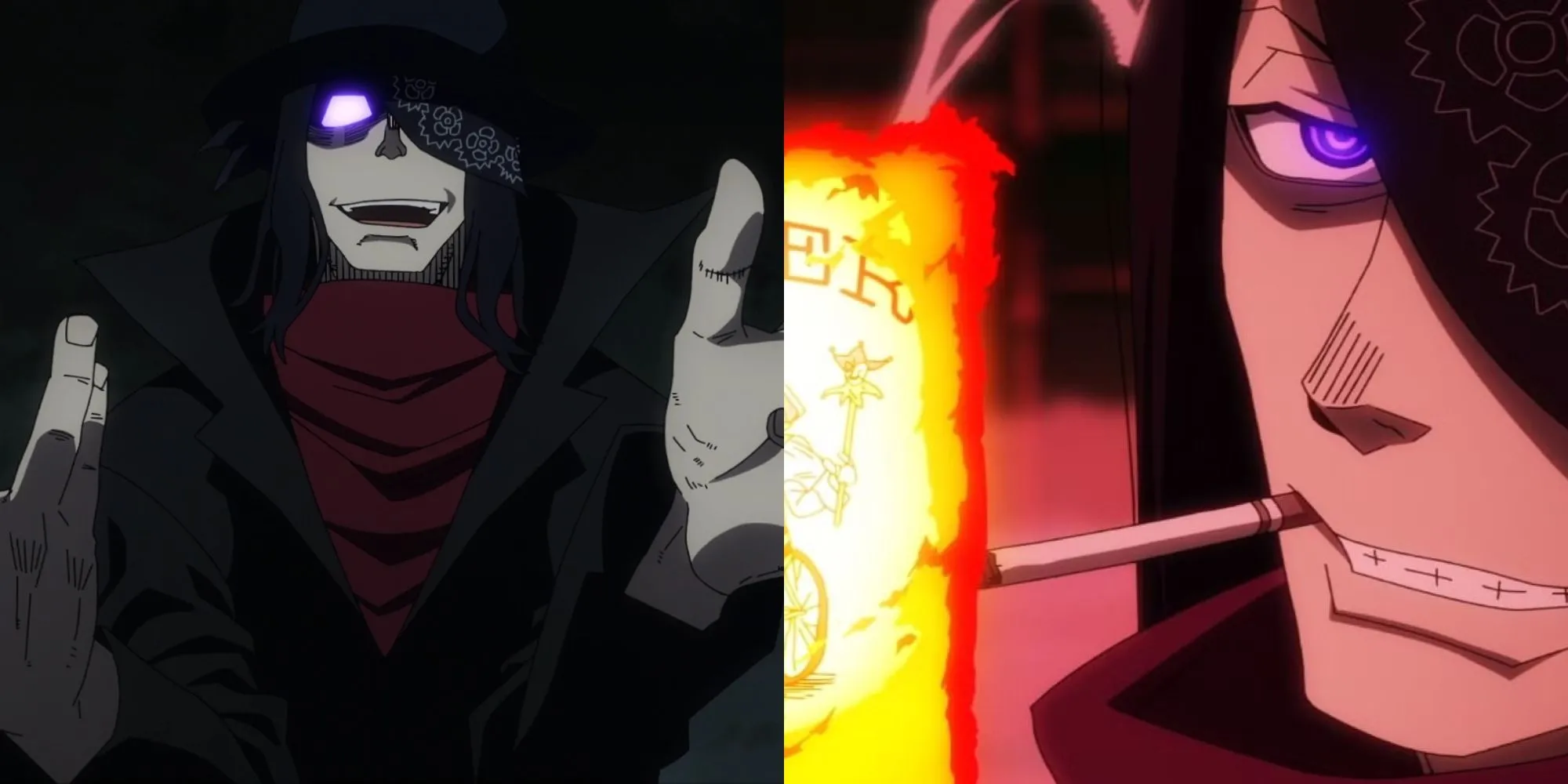 Nhân vật bí ẩn Joker với bộ bài dao và khả năng thao túng khói trong Fire Force