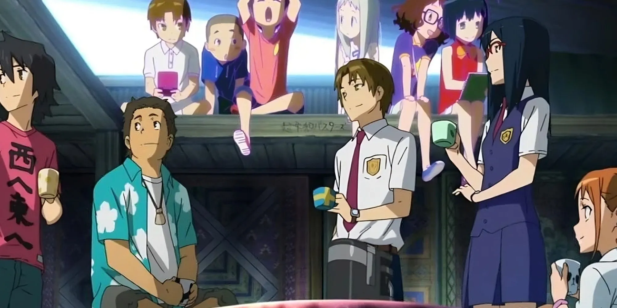 Nhóm bạn 'Biệt Đội Hòa Bình' cùng Menma trong Anohana