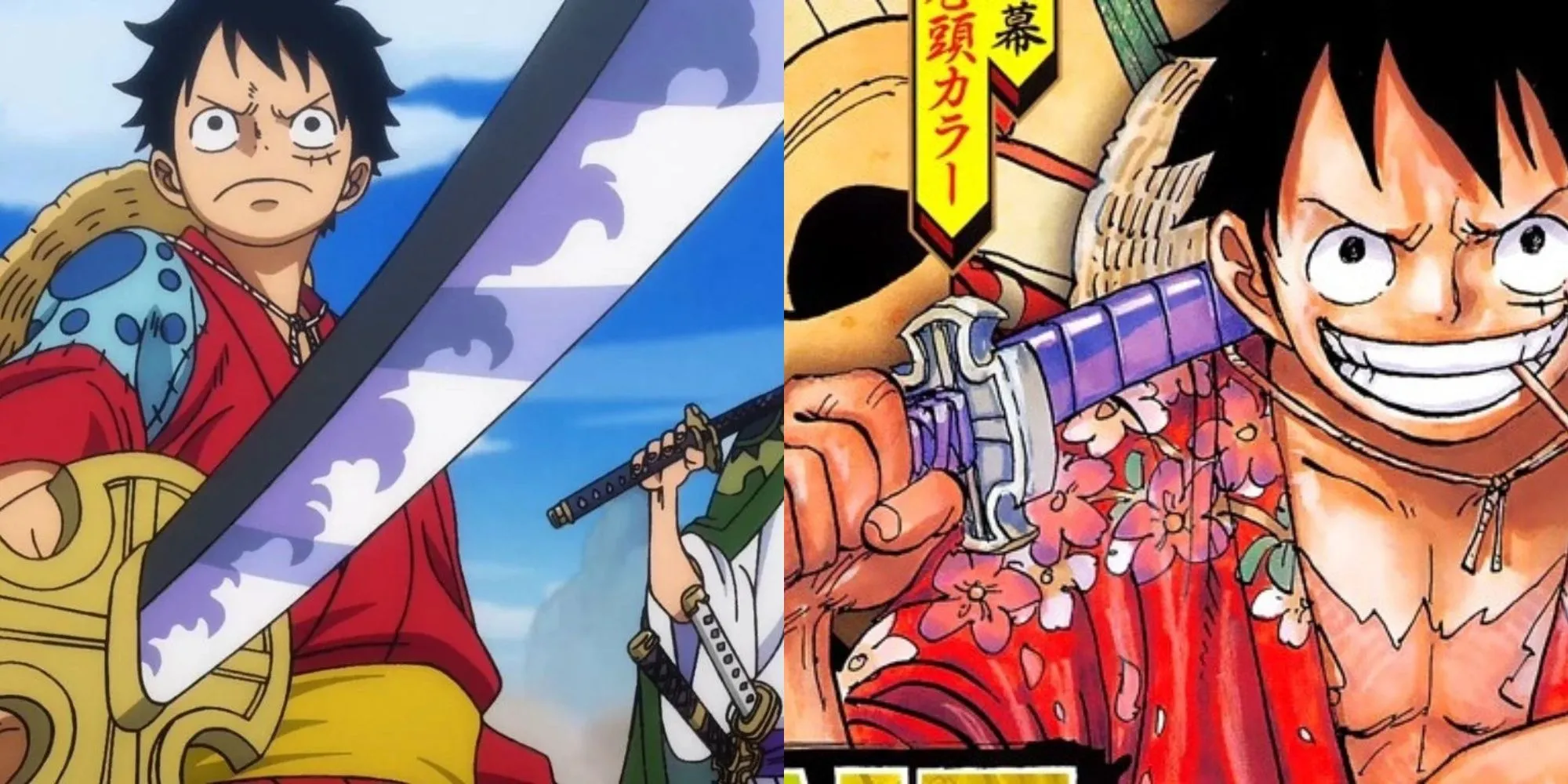 Nidai Kitetsu trong tay Monkey D. Luffy