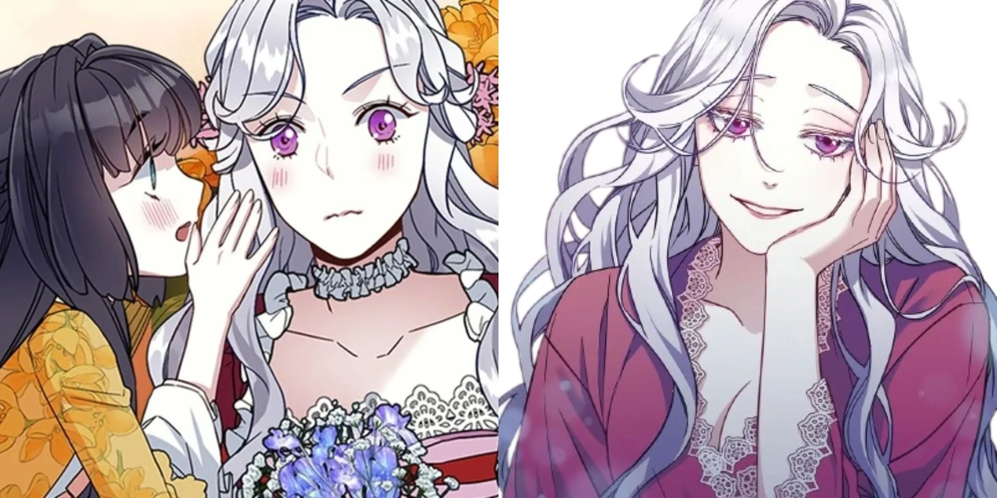 Nữ chính Abigail Freidkin từ Manhwa Not-Sew-Wicked Stepmom, với nụ cười dịu dàng, đang may vá, thể hiện sự thay đổi tích cực của cô.