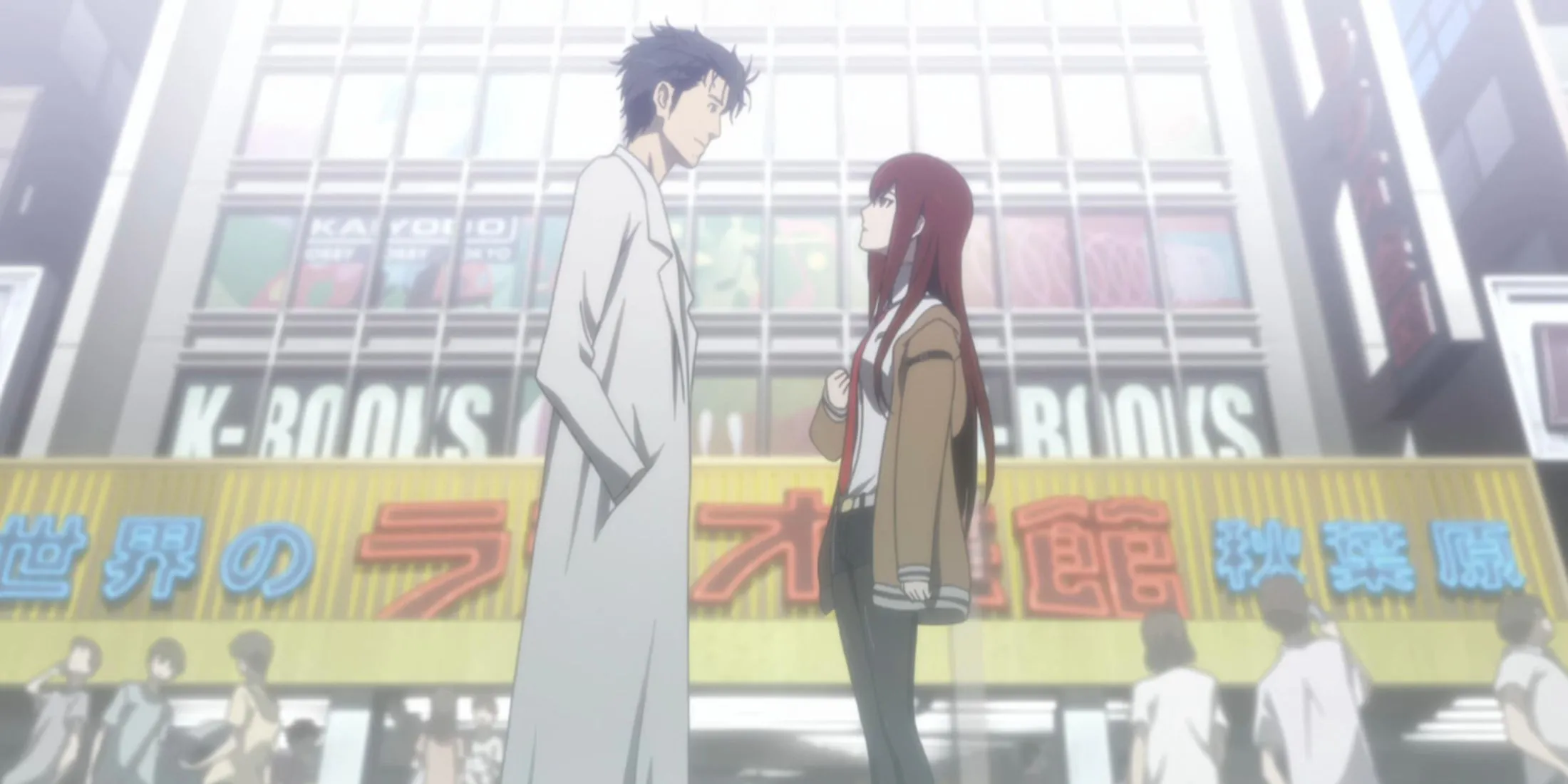 Okabe Rintaro và Kurisu Makise gặp lại nhau ở cuối Steins;Gate