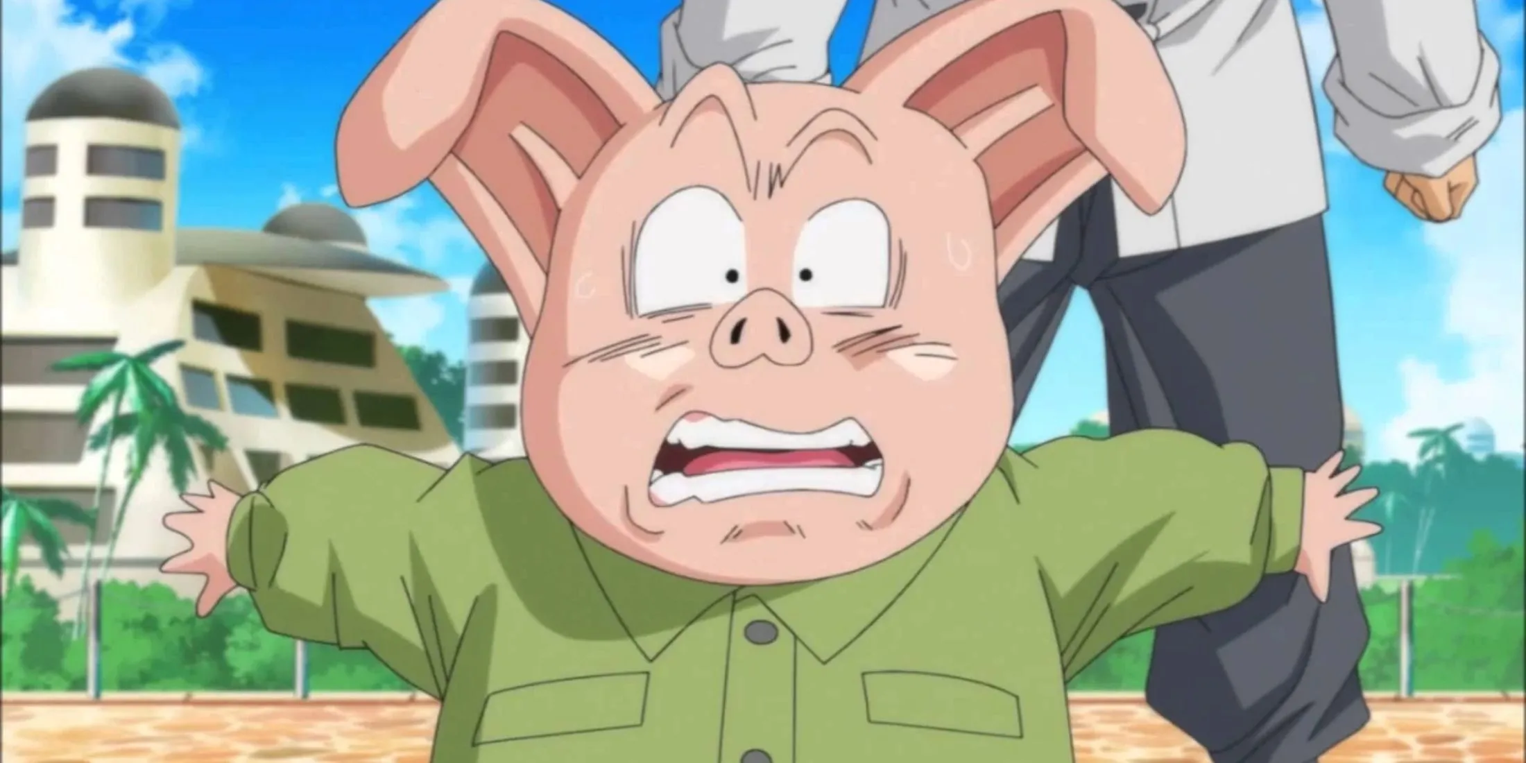 Oolong, nhân vật hài hước trong Dragon Ball, hành động biến thái và ước nguyện gây khó chịu.