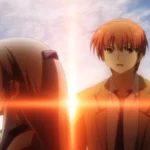 Otonashi và Kanade trong cảnh chia ly đầy cảm xúc ở Angel Beats!