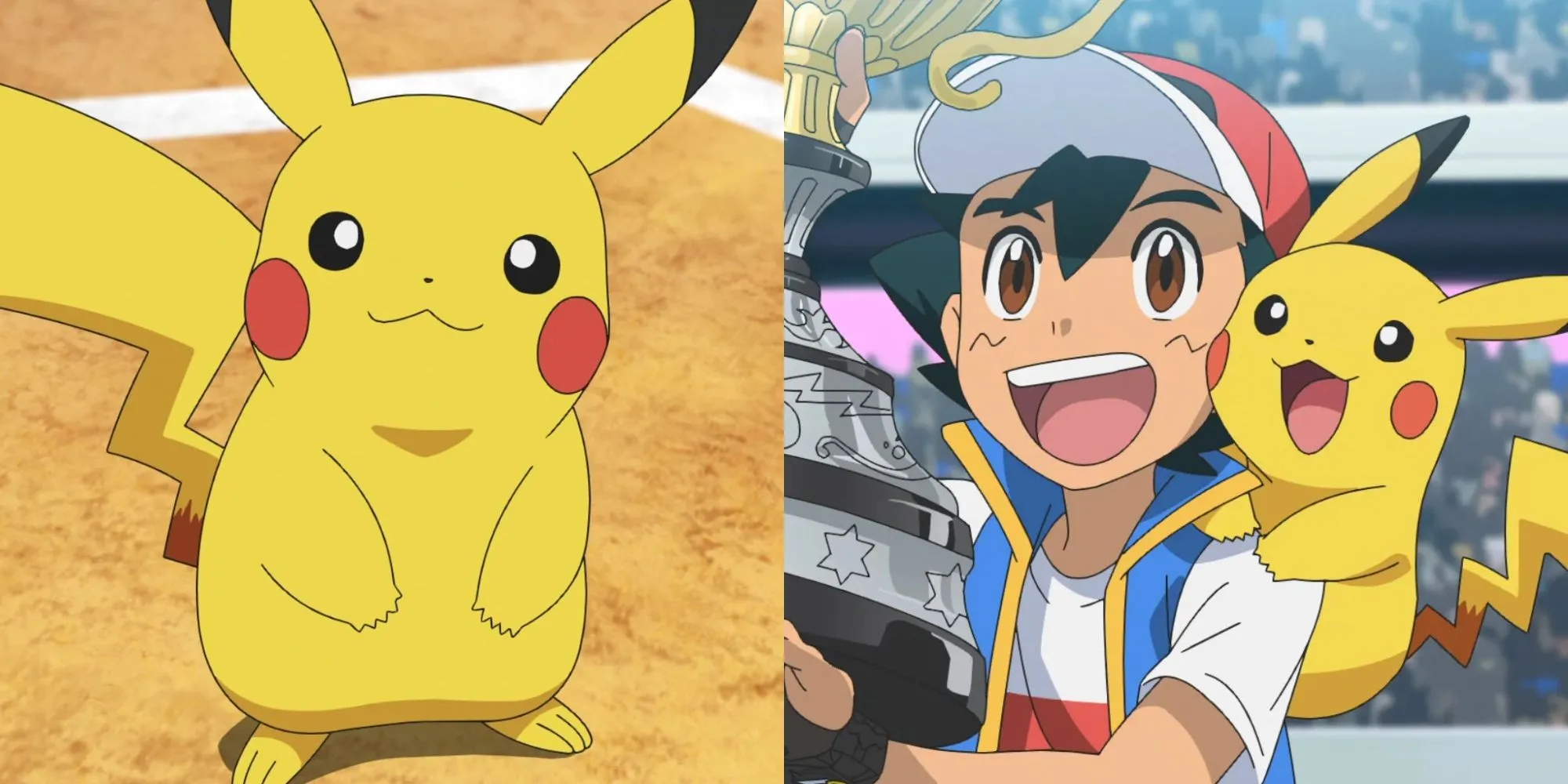 Pikachu với má đỏ và đuôi hình sấm sét, linh vật toàn cầu được yêu thích nhất của thương hiệu Pokémon