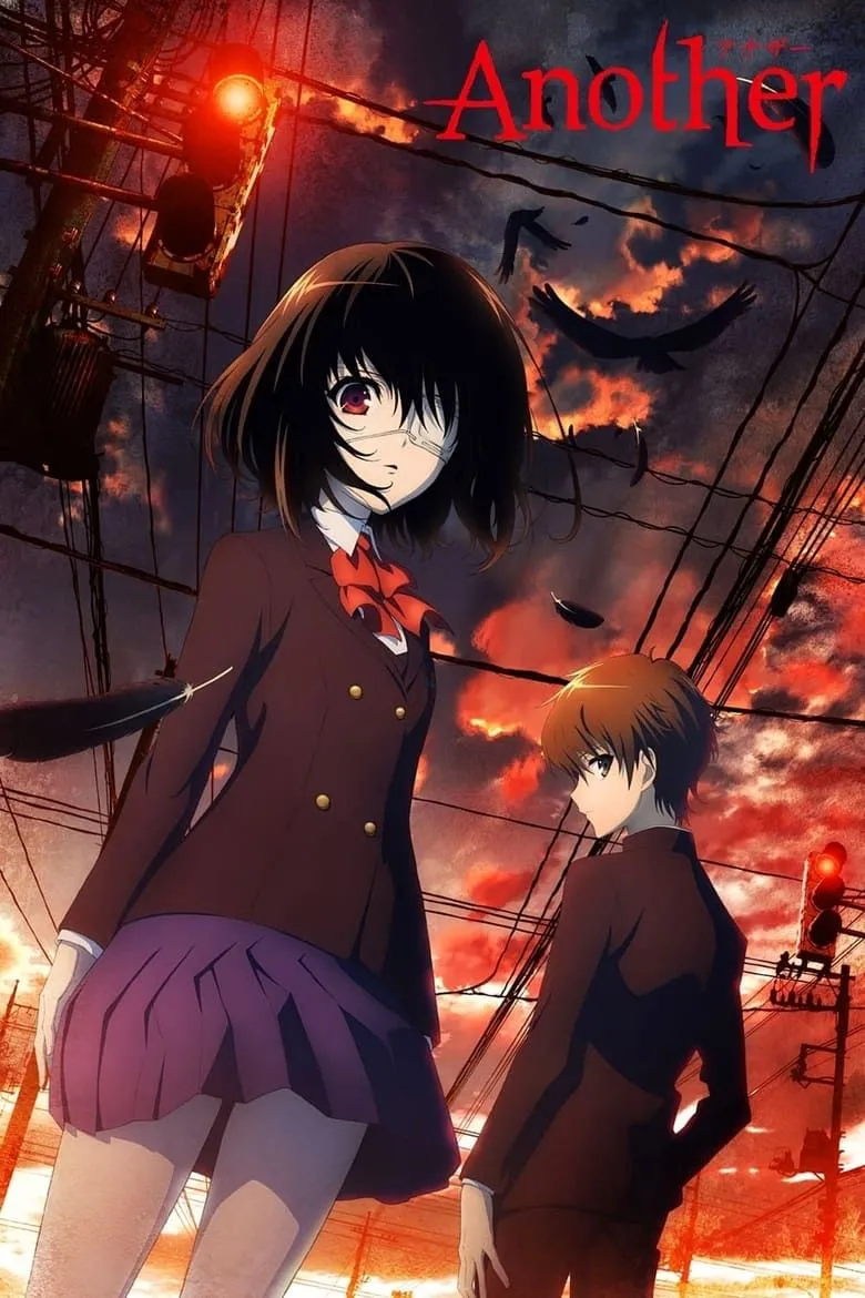 Poster anime kinh dị bí ẩn Another dựa trên tiểu thuyết của Yukito Ayatsuji
