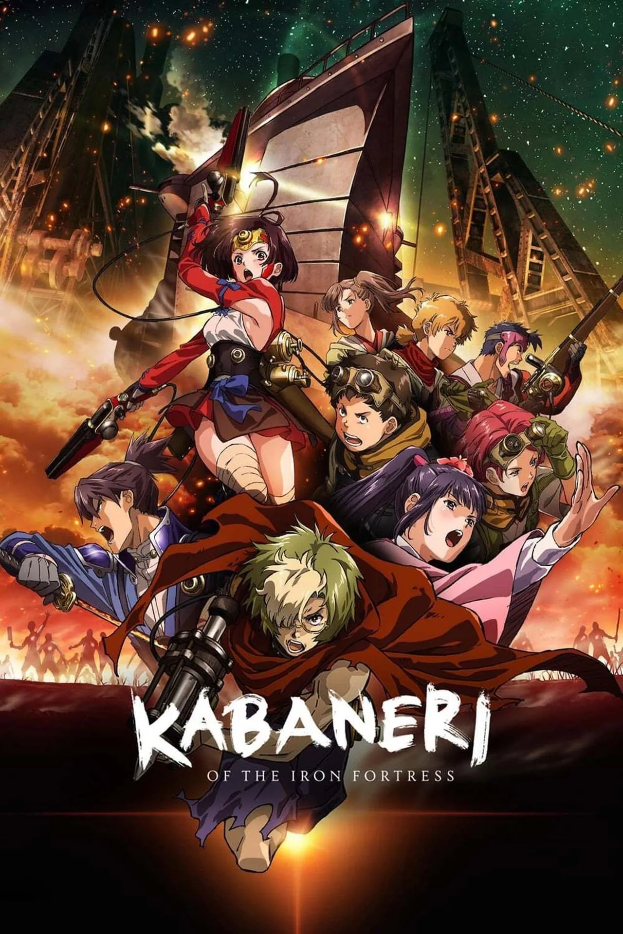 Poster chính thức của anime Kabaneri of the Iron Fortress do Wit Studio sản xuất