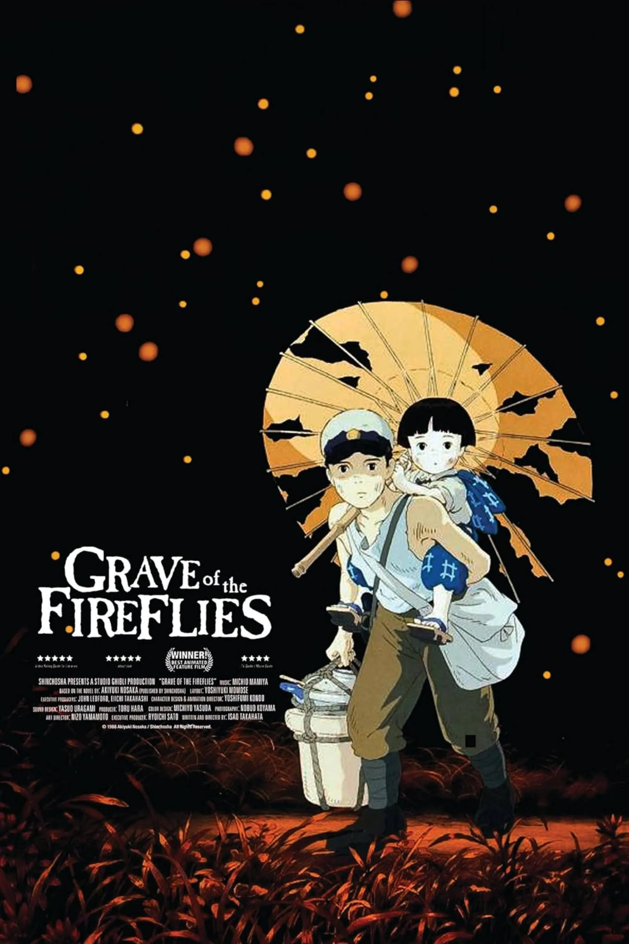 Poster chính thức của phim anime Mộ đom đóm (Grave of the Fireflies)