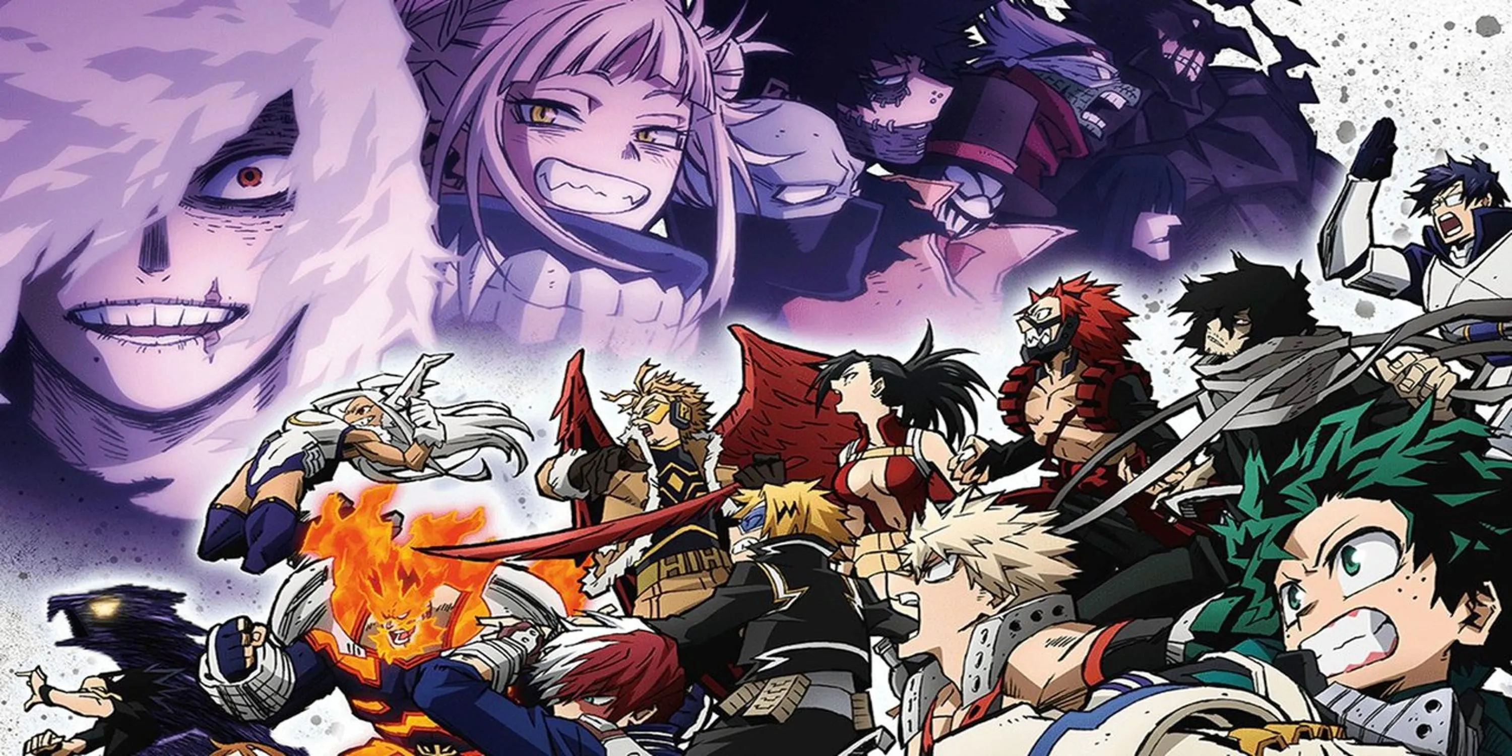 Poster hoặc cảnh phim về mùa 6 anime My Hero Academia, mùa phim về cuộc chiến Giải phóng Siêu nhiên và arc Deku đi lang thang