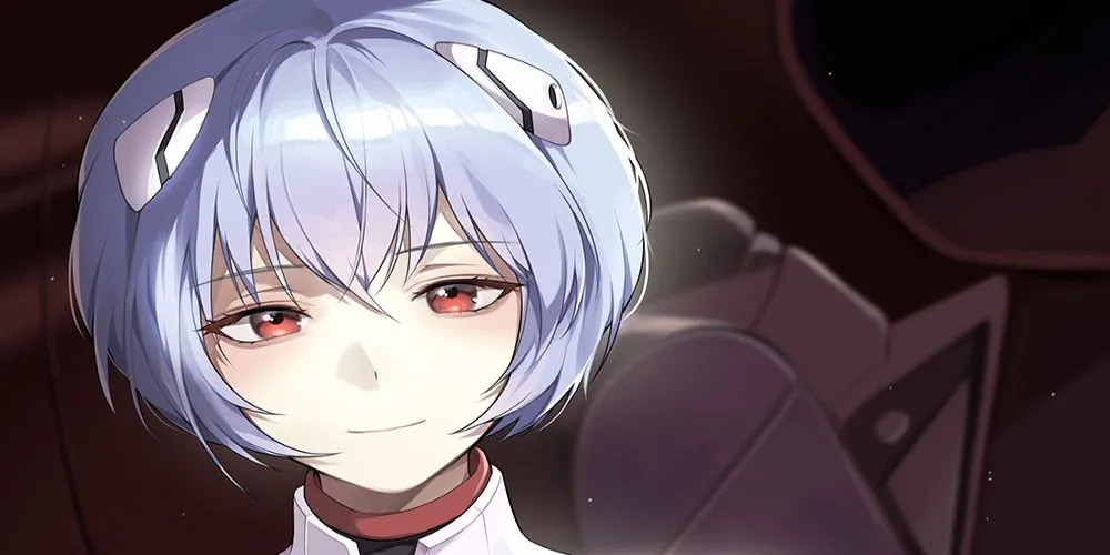 Rei Ayanami với biểu cảm vô cảm từ anime Neon Genesis Evangelion