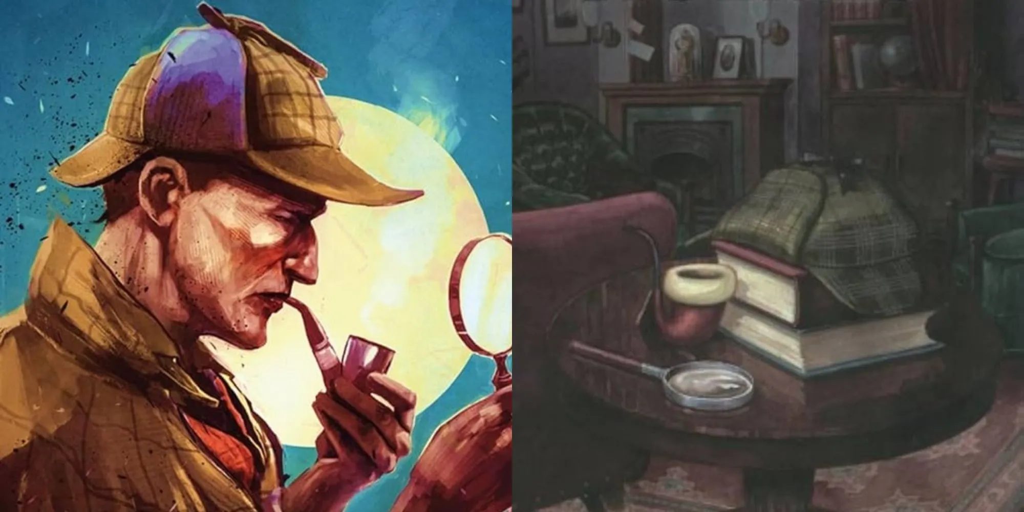 Sherlock Holmes đang suy luận với ống tẩu trong canon của Arthur Conan Doyle