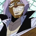 Spandam trong One Piece với biểu cảm khó chịu