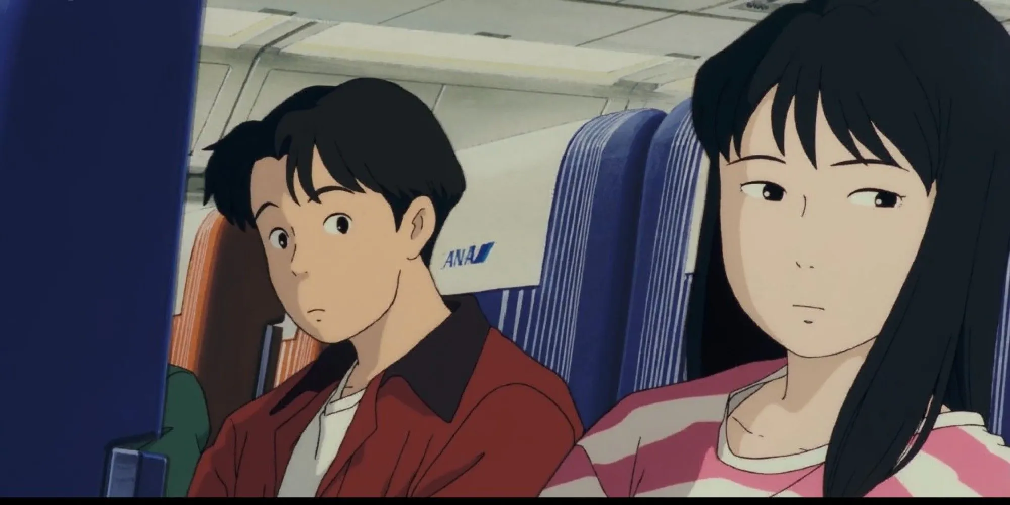 Taku và Rikako trong phim Sóng biển xô bờ của Studio Ghibli
