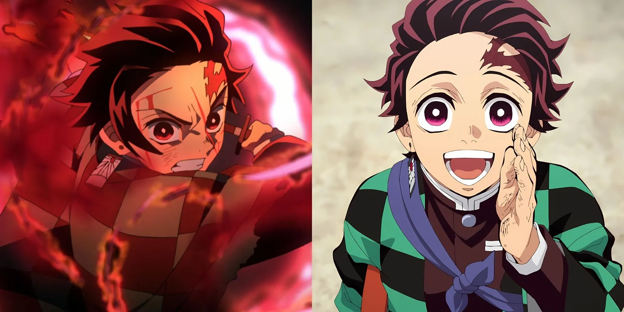 Tanjiro Kamado trong trang phục thợ săn quỷ với chiếc áo haori caro, nhân vật chính được yêu thích từ anime Demon Slayer