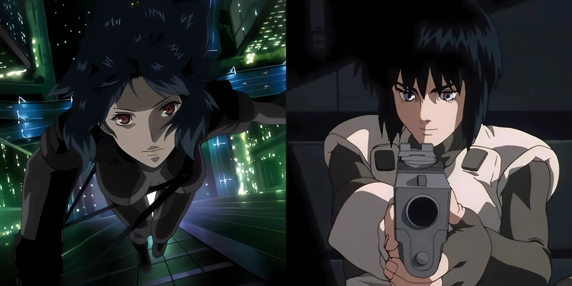 Thiếu tá Motoko Kusanagi trong trang phục đặc trưng của Ghost in the Shell